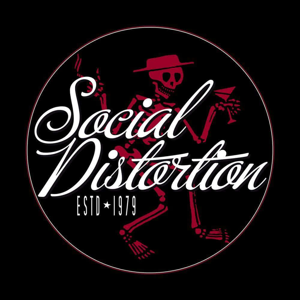 Social Distortion, red skeleton, hat, SD Desktop Wallpaper