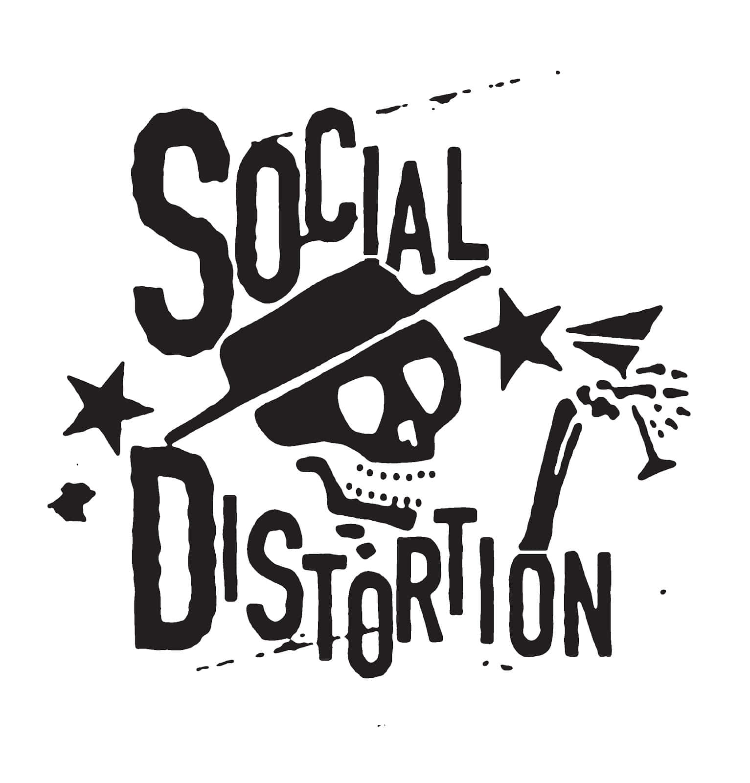 Social Distortion, skull guitar, black logo, HD Phone Wallpaper