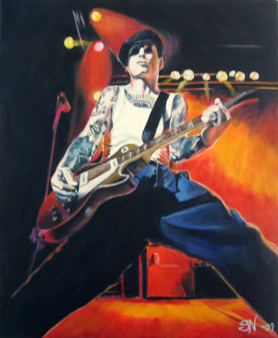 Social Distortion, guitarist, black cap, SD Phone Wallpaper
