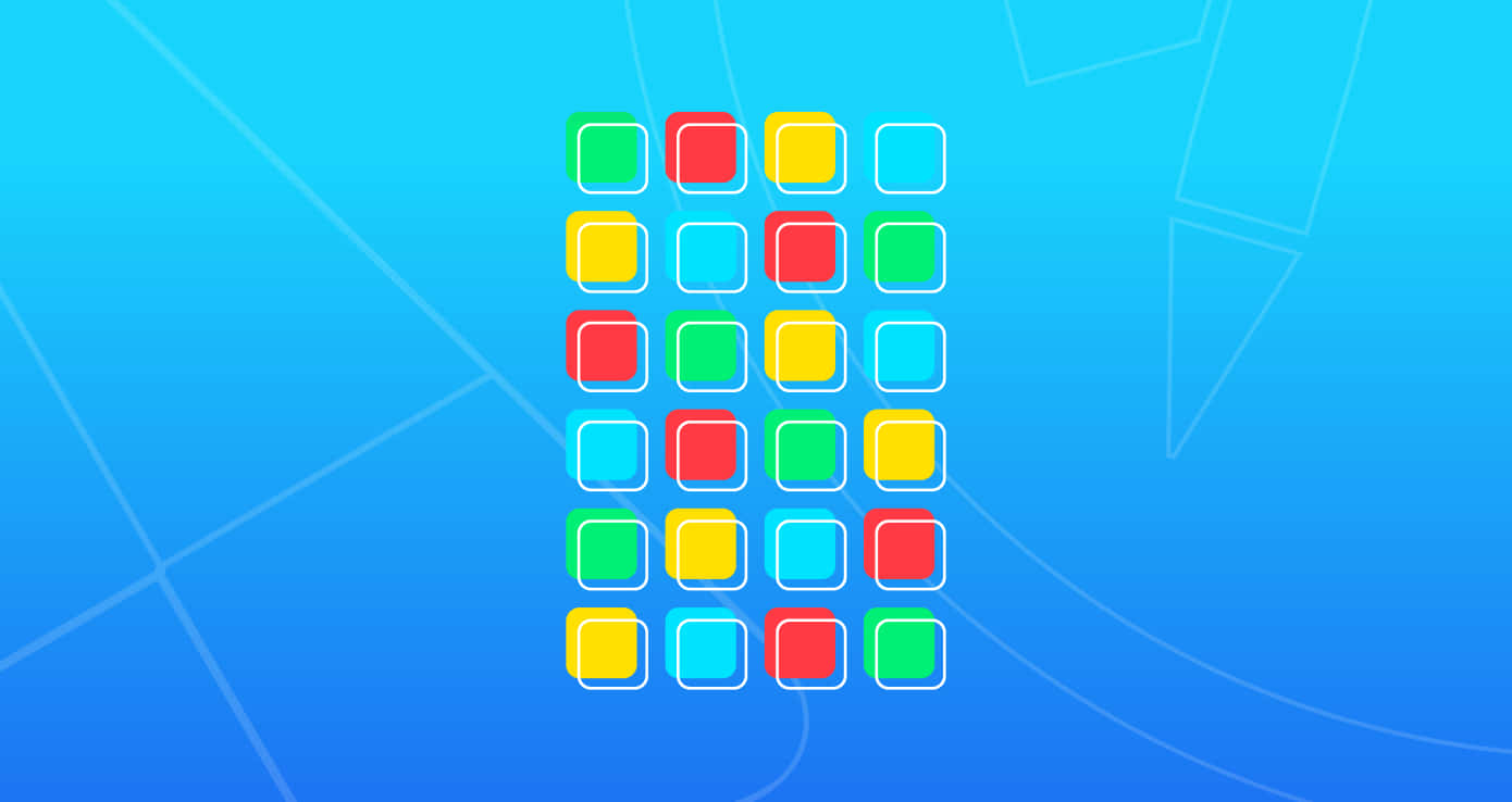 Social Media Apps, colorful square app icons, gradient blue background, HD Desktop Wallpaper
