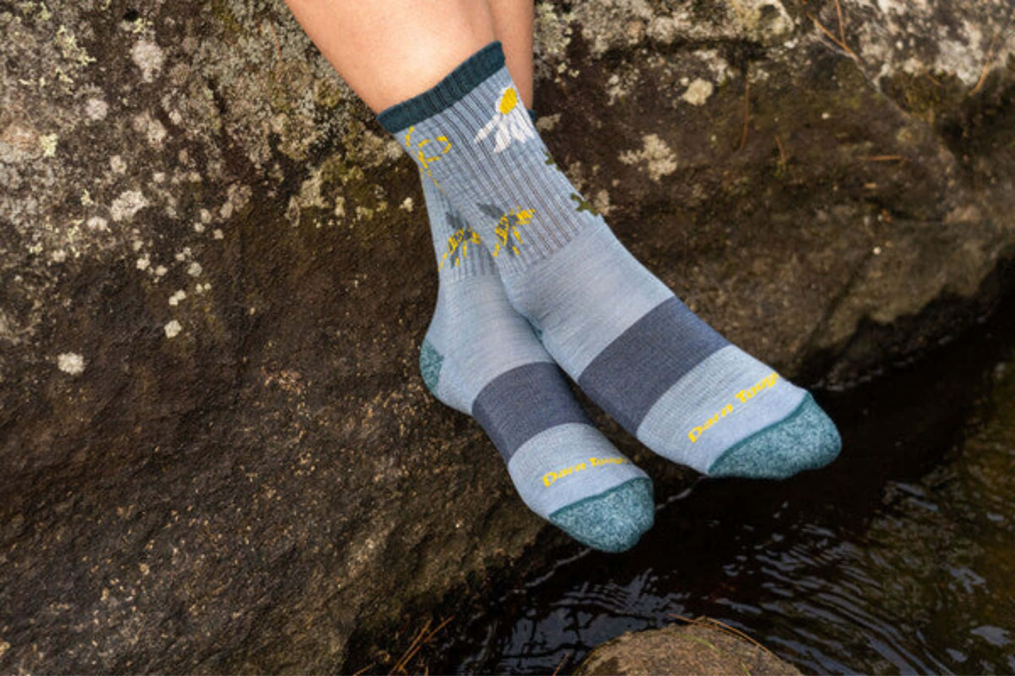 Rocky Stream, hiking socks, mossy rocks, Full HD Desktop Wallpaper