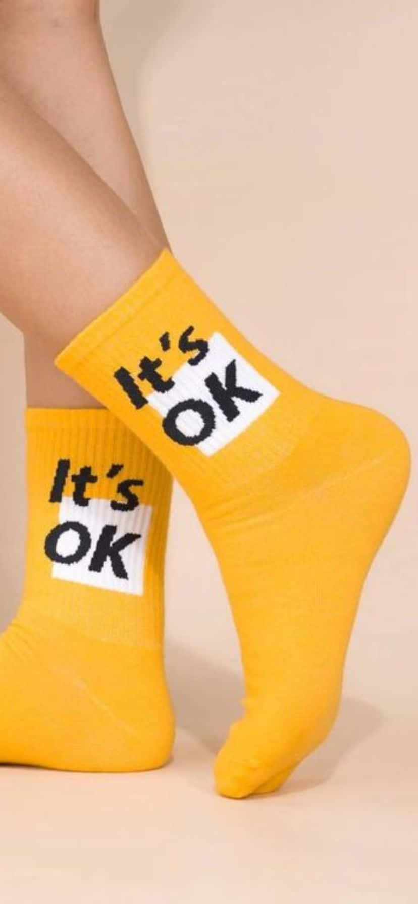 yellow, black text, It's OK, HD Phone Wallpaper