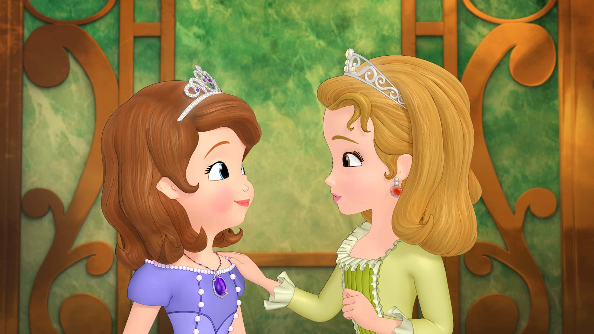Sofia The First, princesses, royal gowns, Full HD Desktop Wallpaper