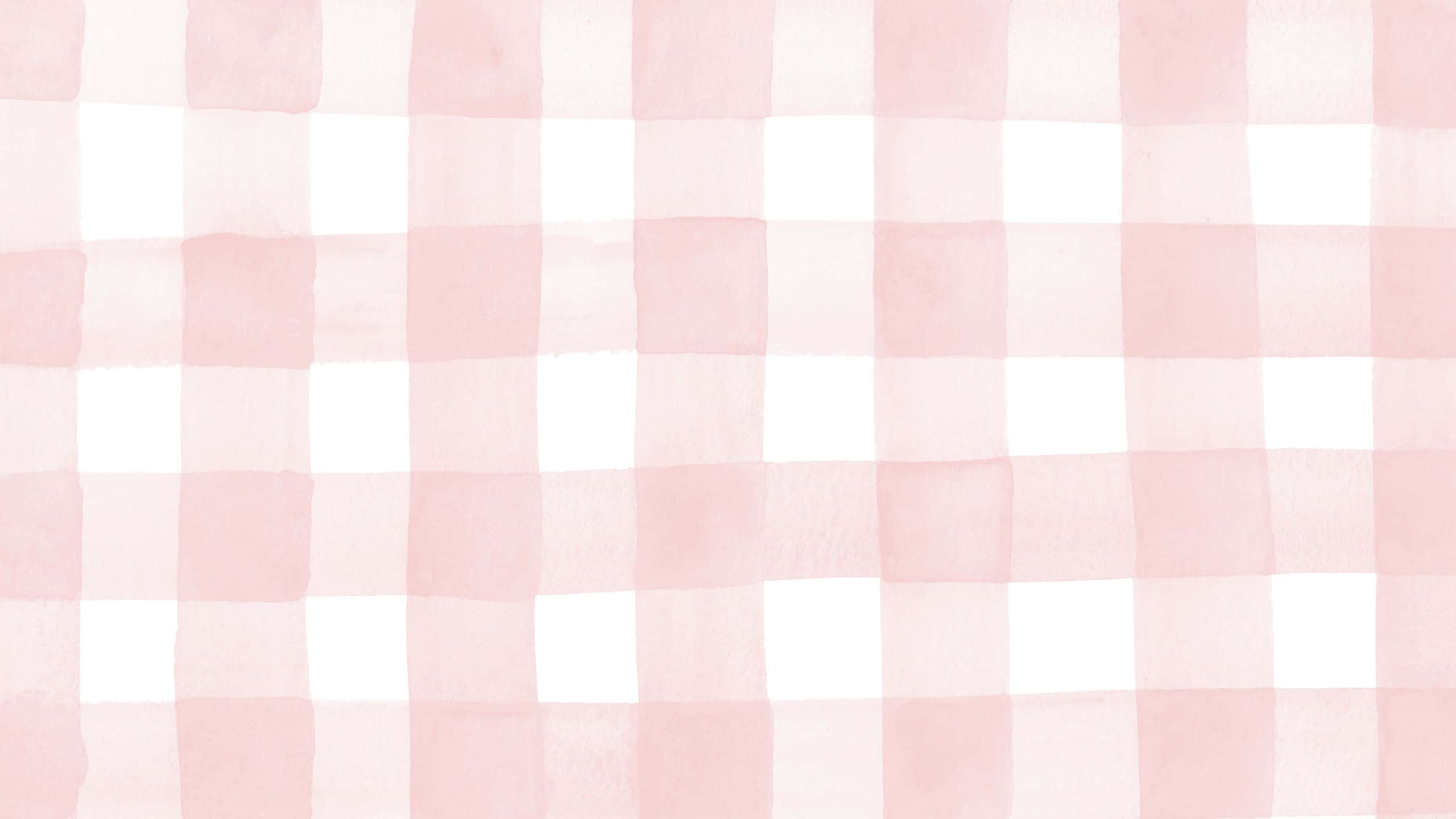 Soft Aesthetic, peach plaid, watercolor, 2K Desktop Wallpaper