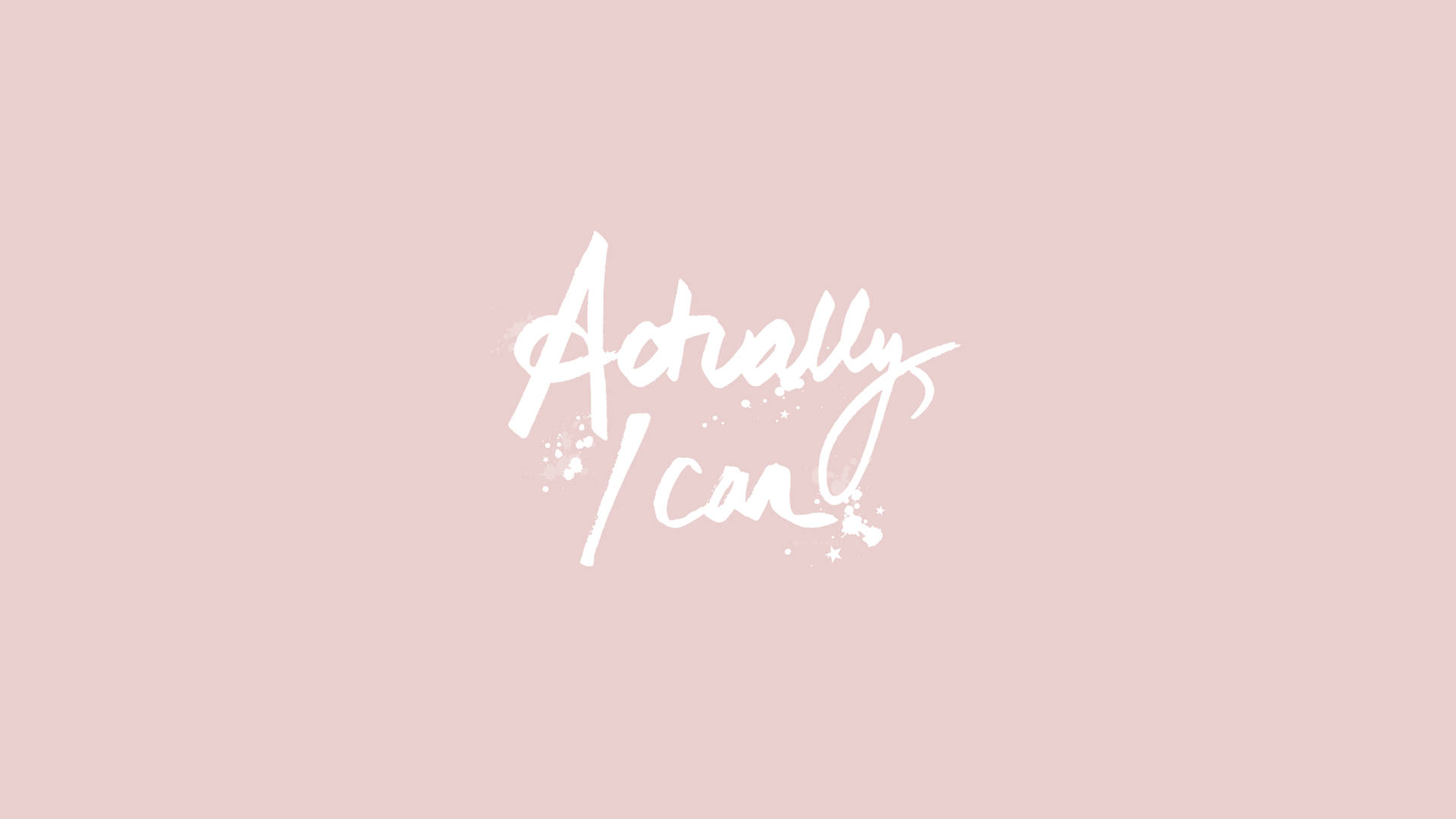 soft aesthetic, soft pink background, white brush script, Full HD Desktop Wallpaper