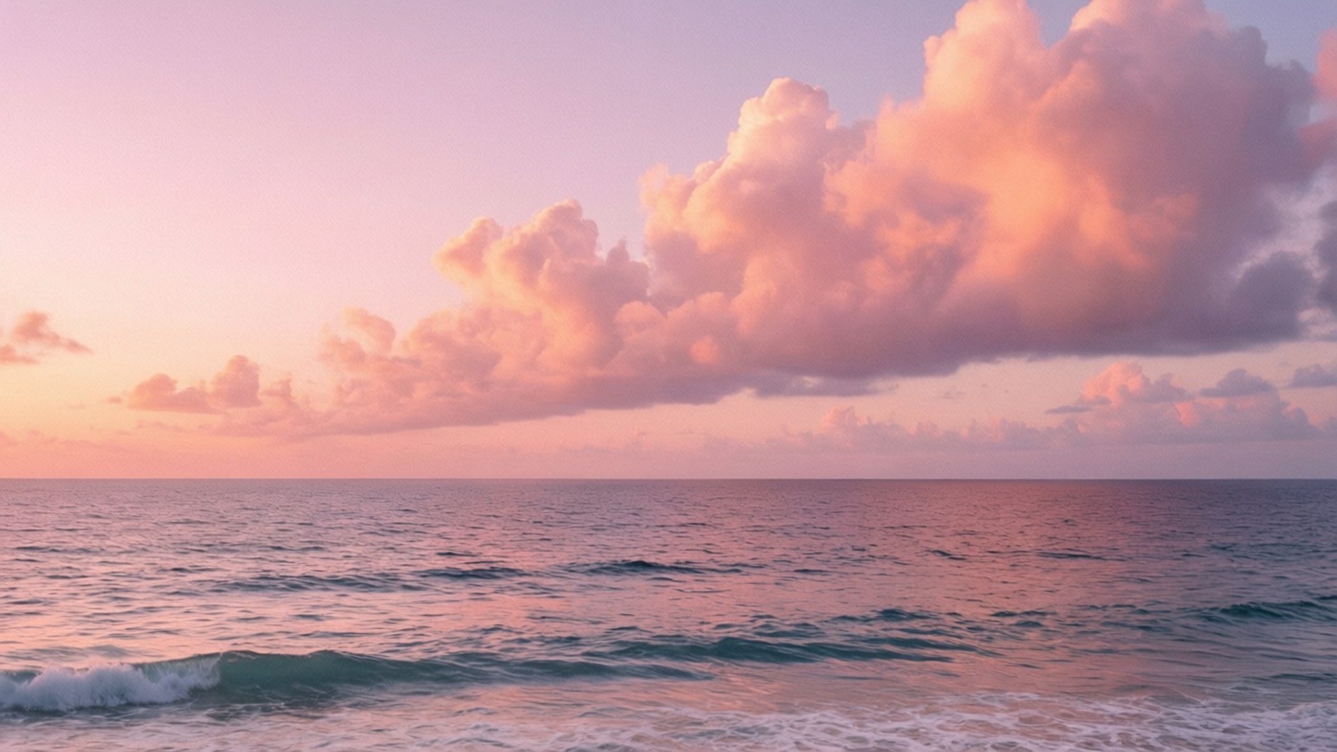 pastel ocean sunset, serene ocean, sunset, Full HD Desktop Wallpaper