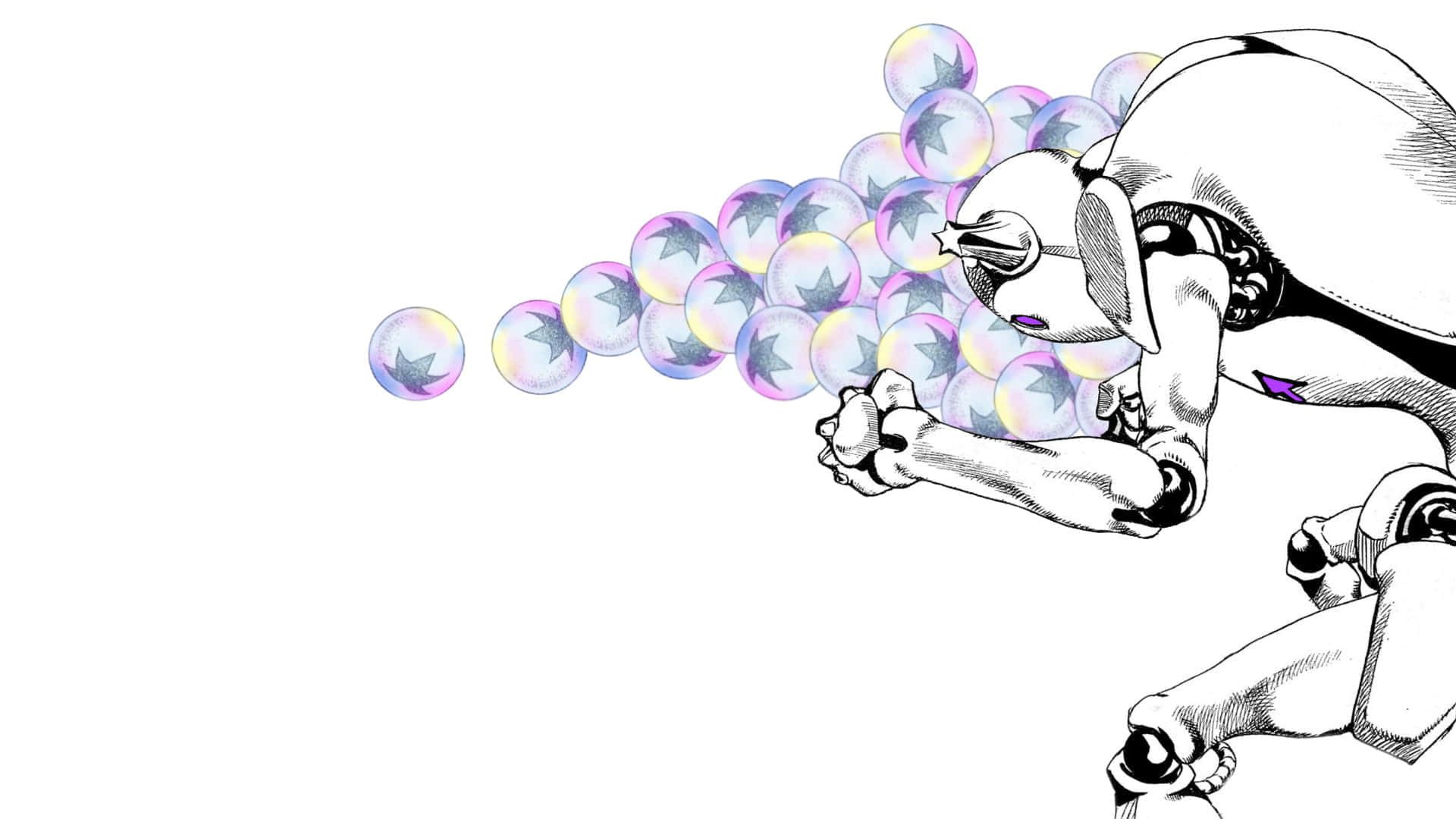 soft and wet, anime character, iridescent bubbles, Full HD Desktop Wallpaper