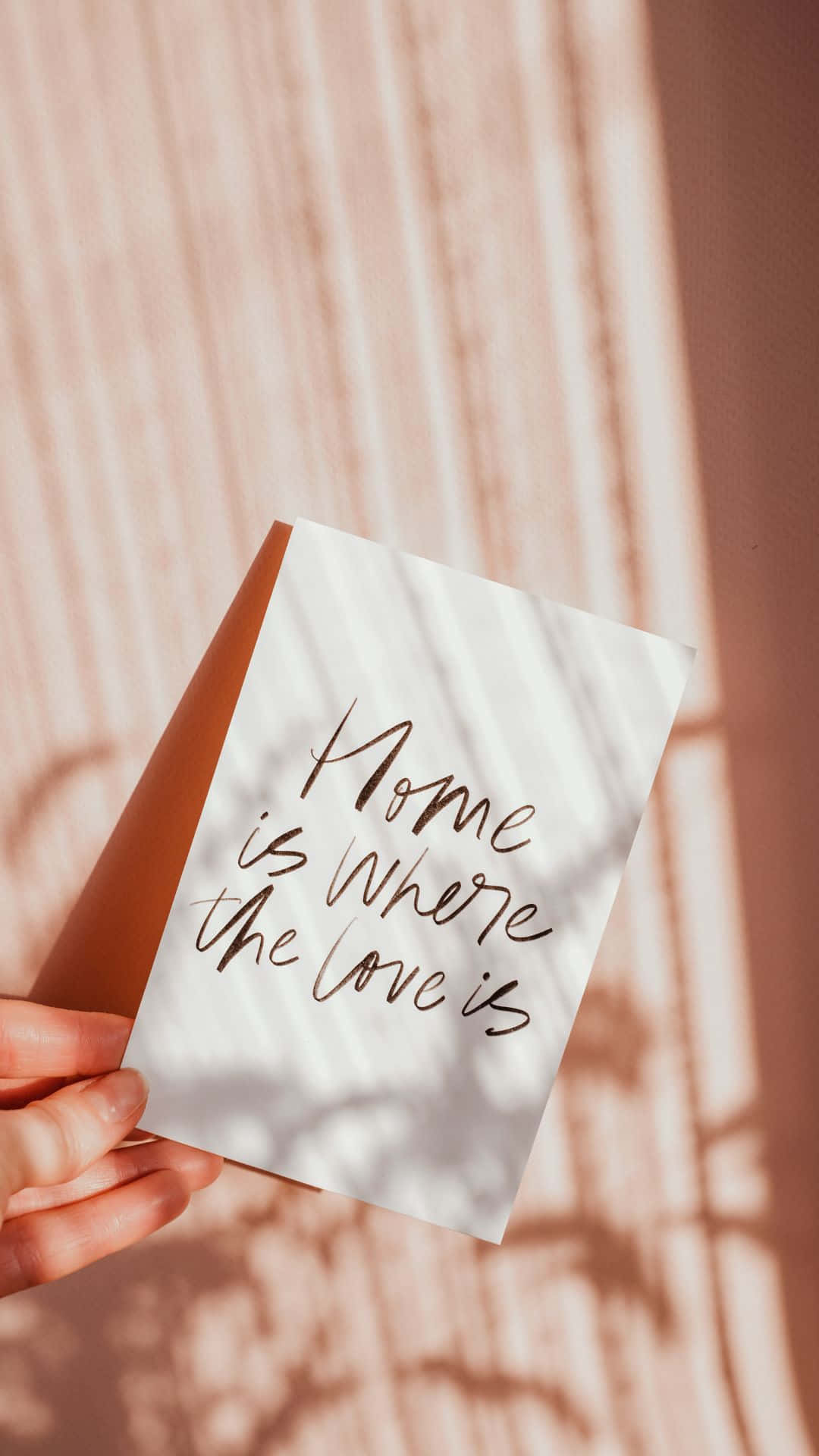 soft brown aesthetic, white card, cursive text, Full HD Phone Wallpaper