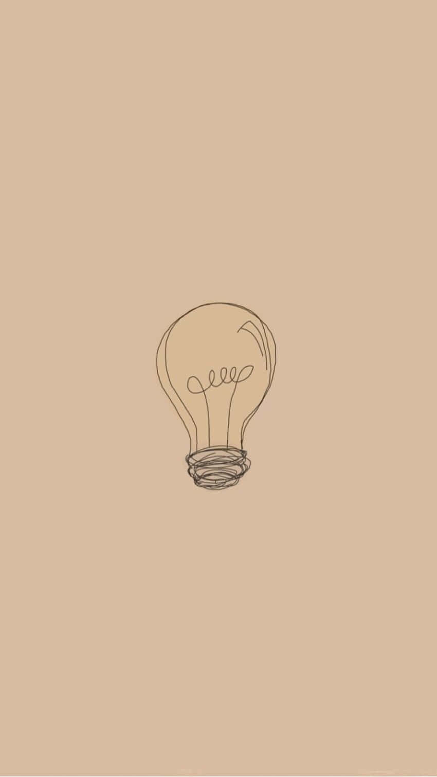 minimalist, brown, lightbulb, HD Phone Wallpaper