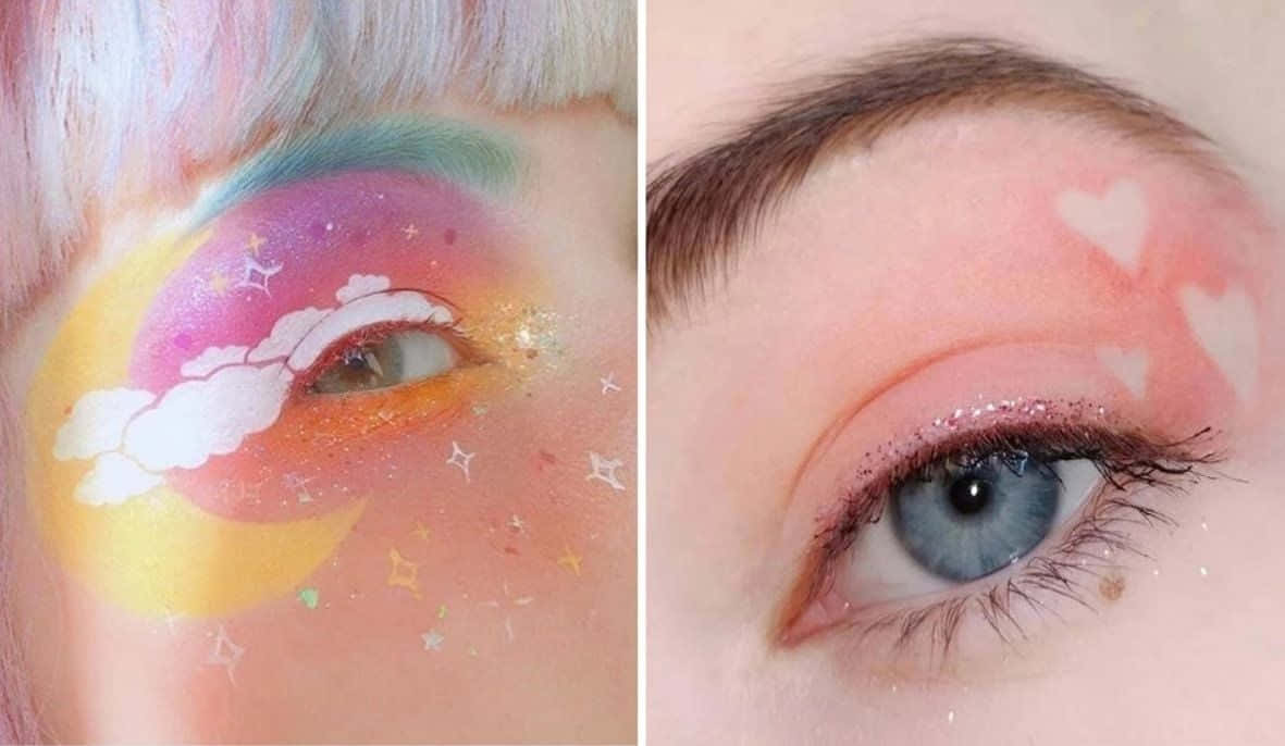 Soft Girl Aesthetic, pastel clouds, stars, SD Desktop Wallpaper