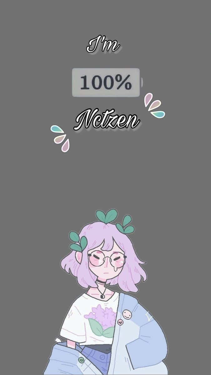 Soft Girl Aesthetic, purple hair, glasses, SD Phone Wallpaper