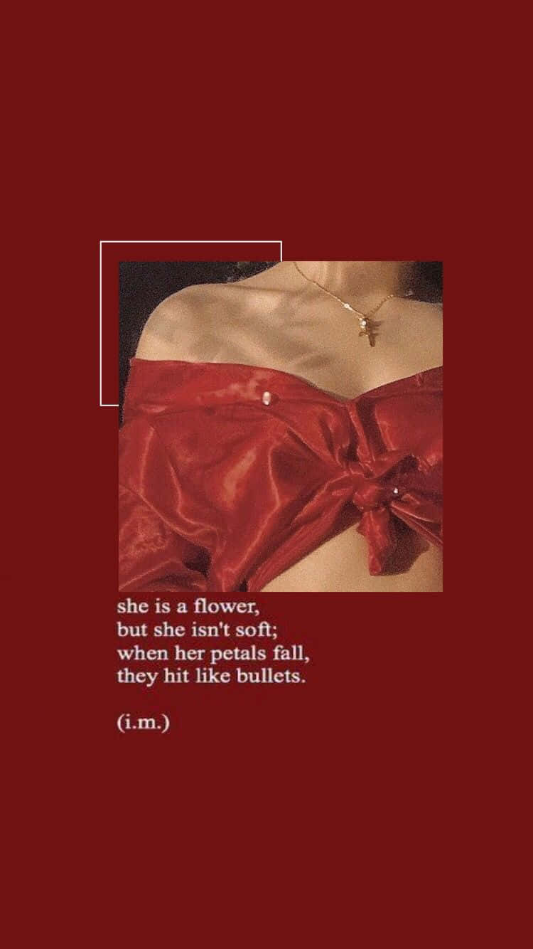 Soft Girl Aesthetic, red satin off-shoulder top, gold cross necklace, HD Phone Wallpaper