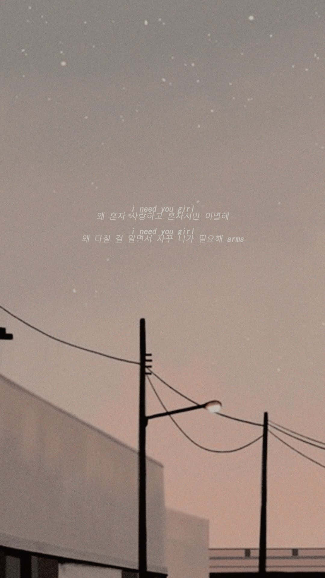 Soft Girl Aesthetic, pinkish sky, streetlamp, Full HD Phone Wallpaper