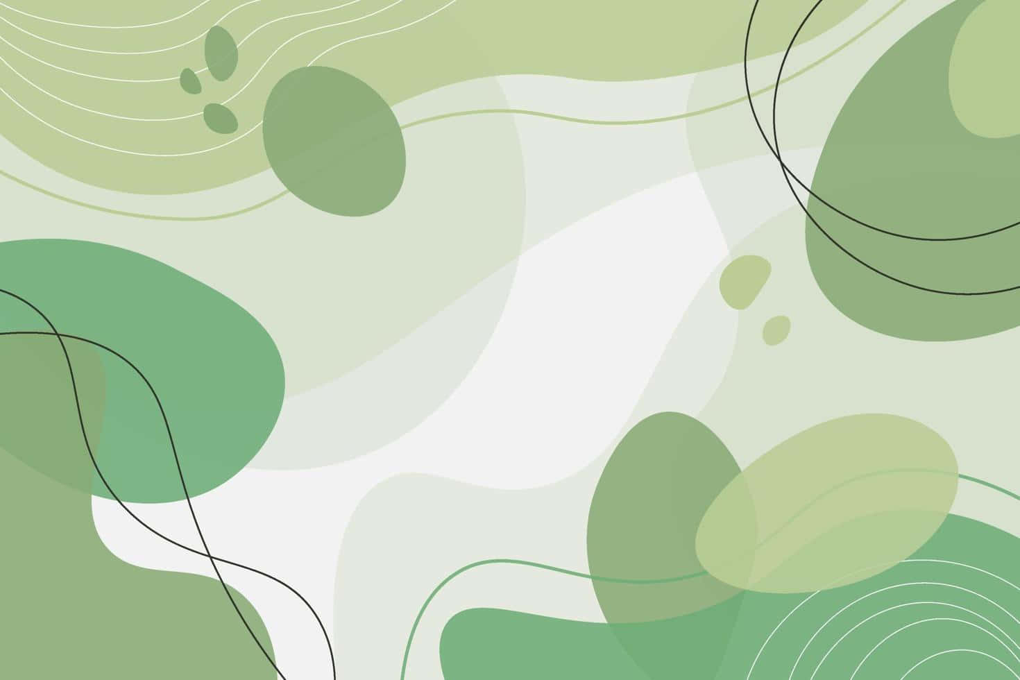 Soft Green Abstract Artwork, soft green, abstract shapes, HD Desktop Wallpaper