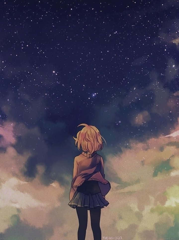 soft girl aesthetic, anime girl, blonde hair, SD Phone Wallpaper