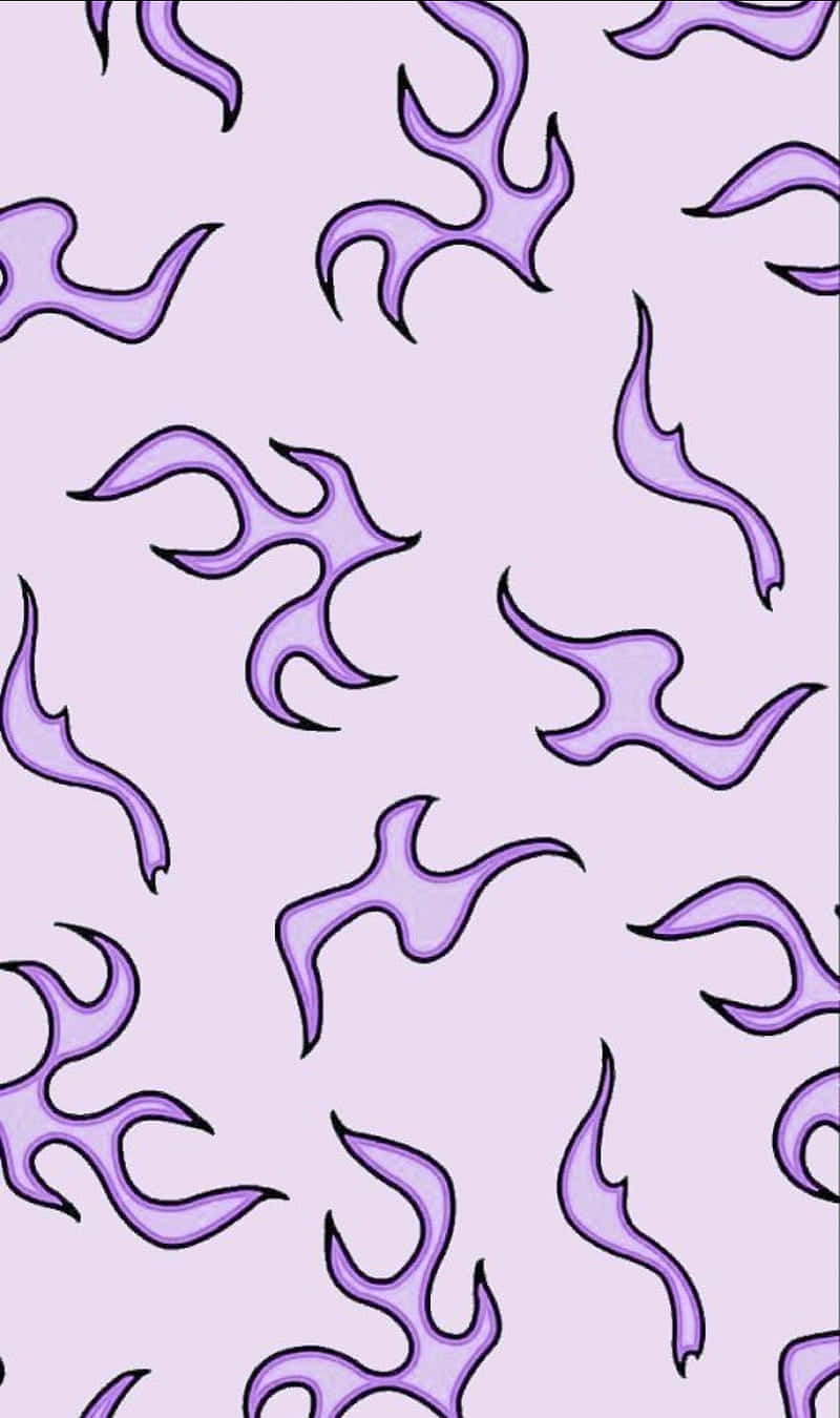 Soft Indie, purple swirl pattern, stylized purple flame shapes, HD Phone Wallpaper