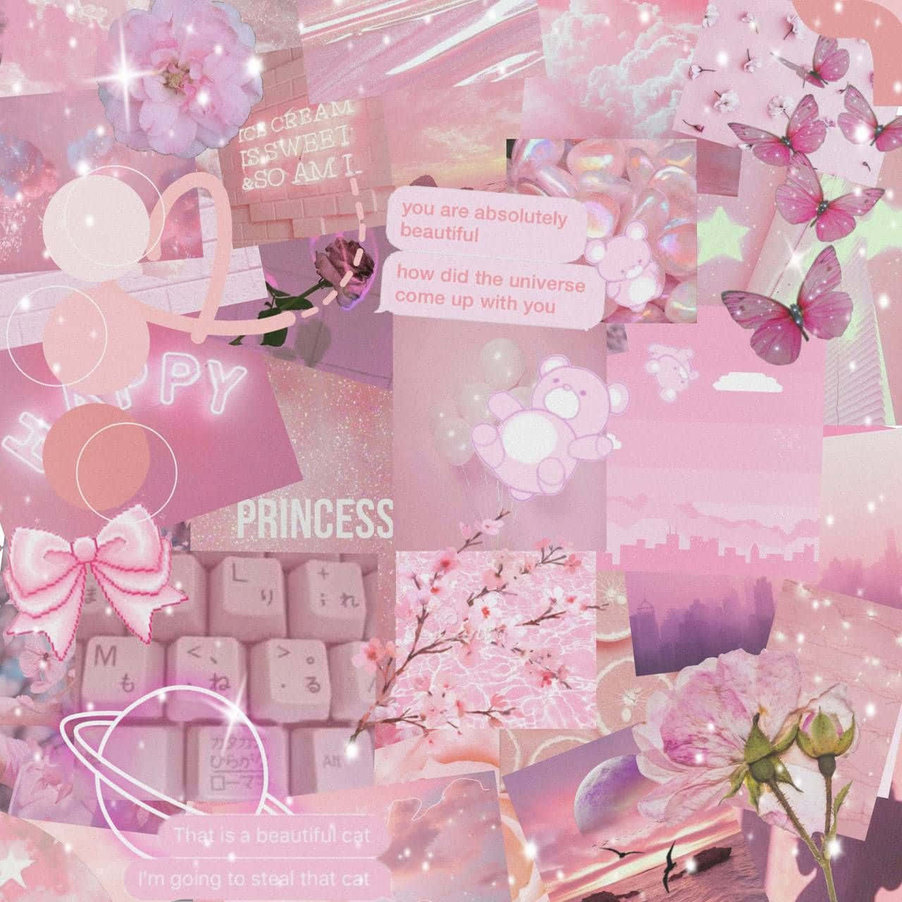 Soft Pink Aesthetic, pink, flowers, HD Desktop Wallpaper