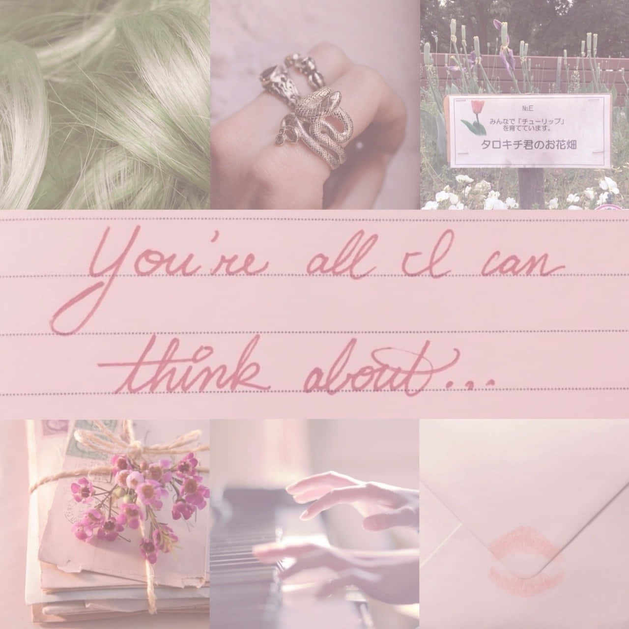 Soft Pink Aesthetic, pastel hair, rings, HD Desktop Wallpaper