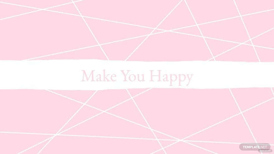 Soft Pink, white geometric lines, torn paper banner, SD Desktop Wallpaper