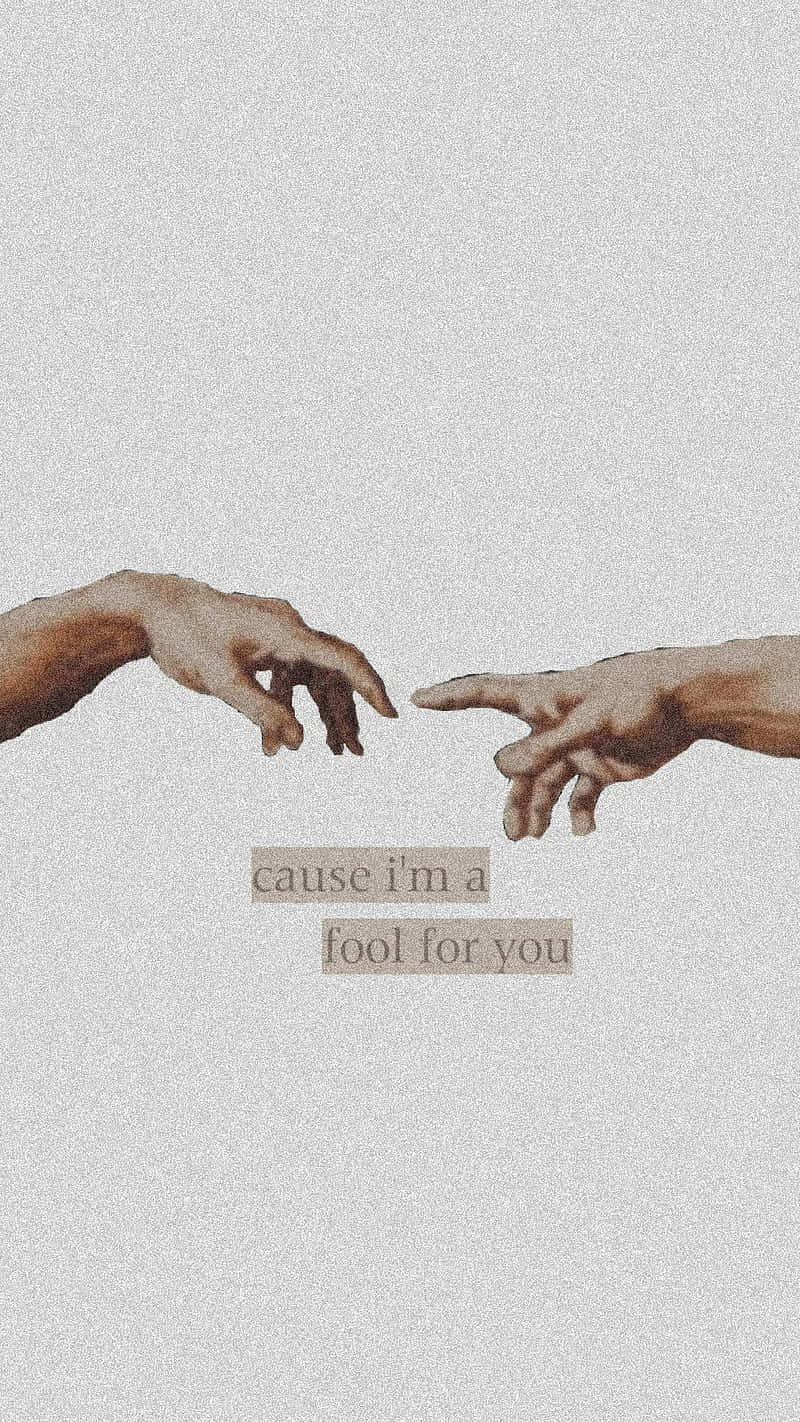 Soft White Aesthetic, textured gray background, hands reaching toward each other, HD Phone Wallpaper