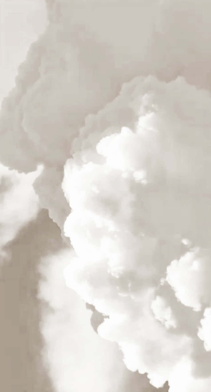 Soft White Aesthetic, clouds, monochrome tones, HD Phone Wallpaper