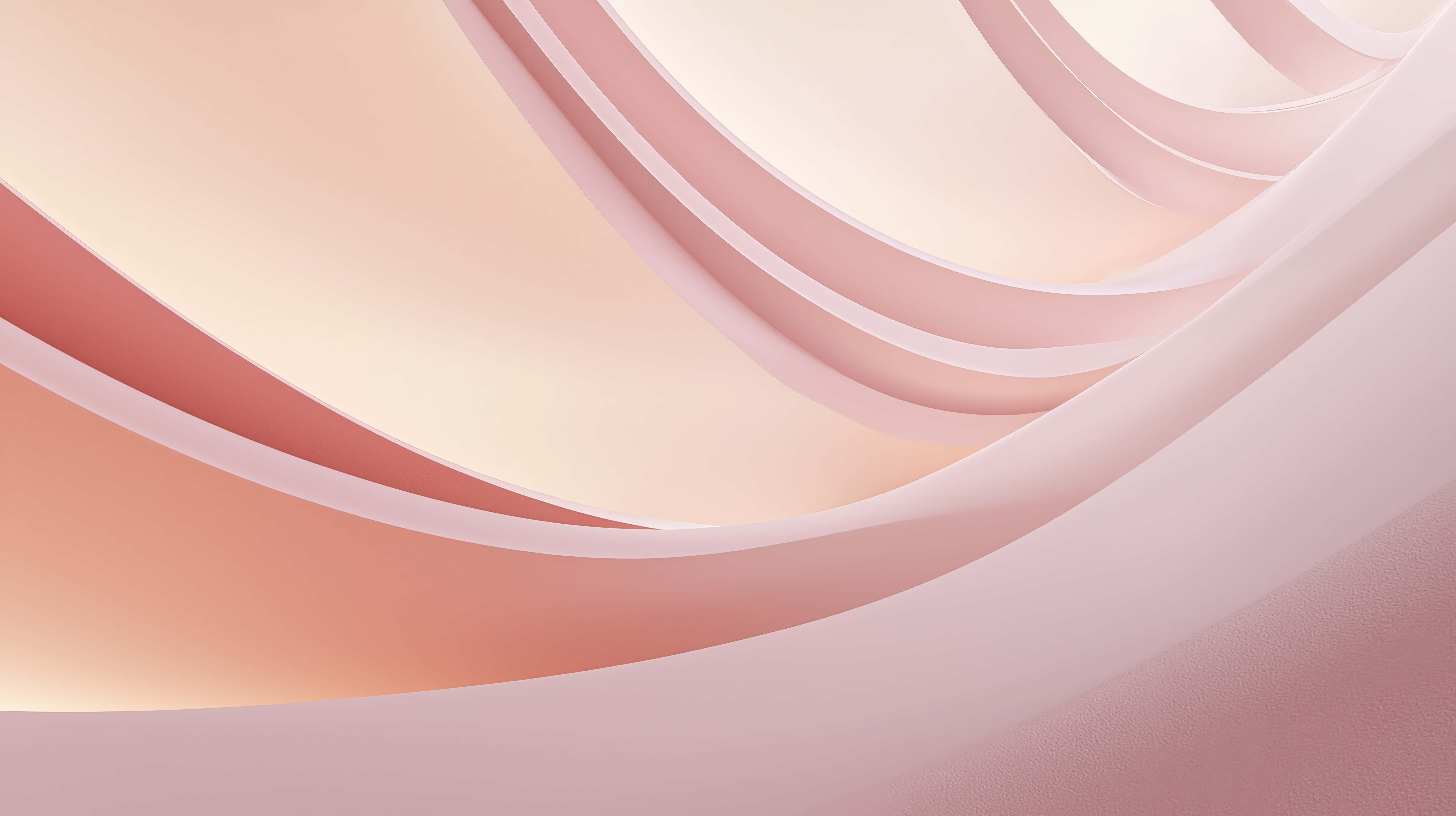soft pink, abstract curves, minimalist design aesthetic, 8K Desktop Wallpaper