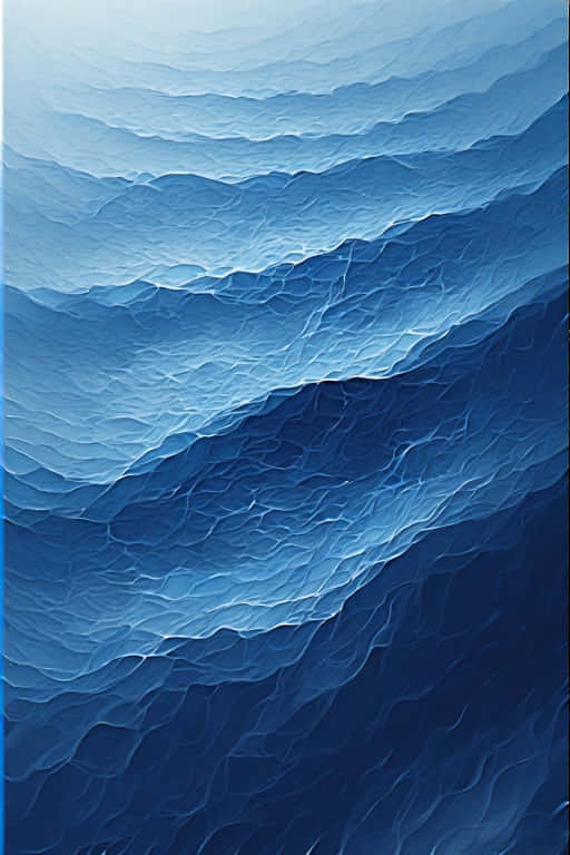 minimalist, blue ocean waves, calming summer, SD Phone Wallpaper