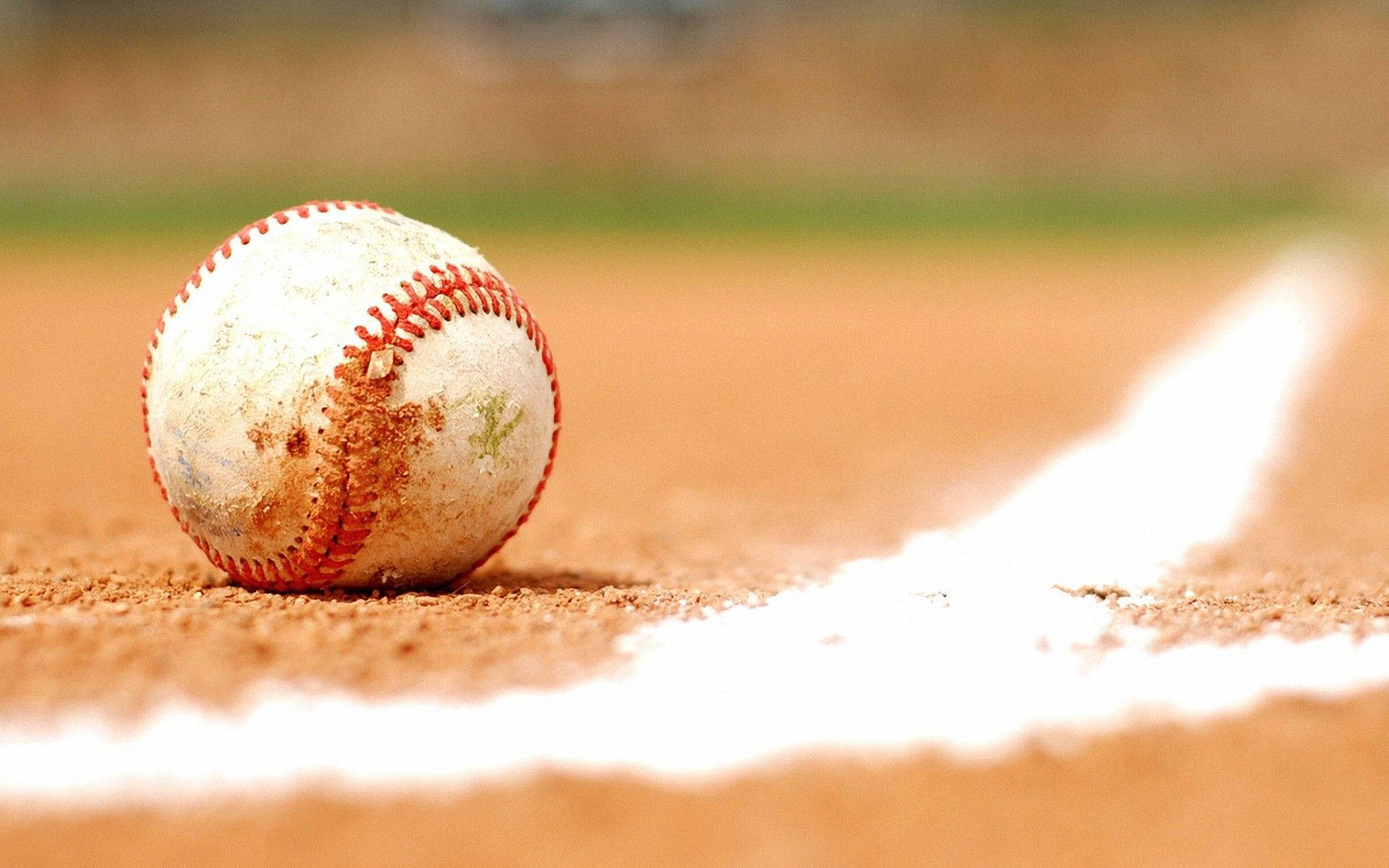 softball, white, chalk line, Full HD Desktop Wallpaper