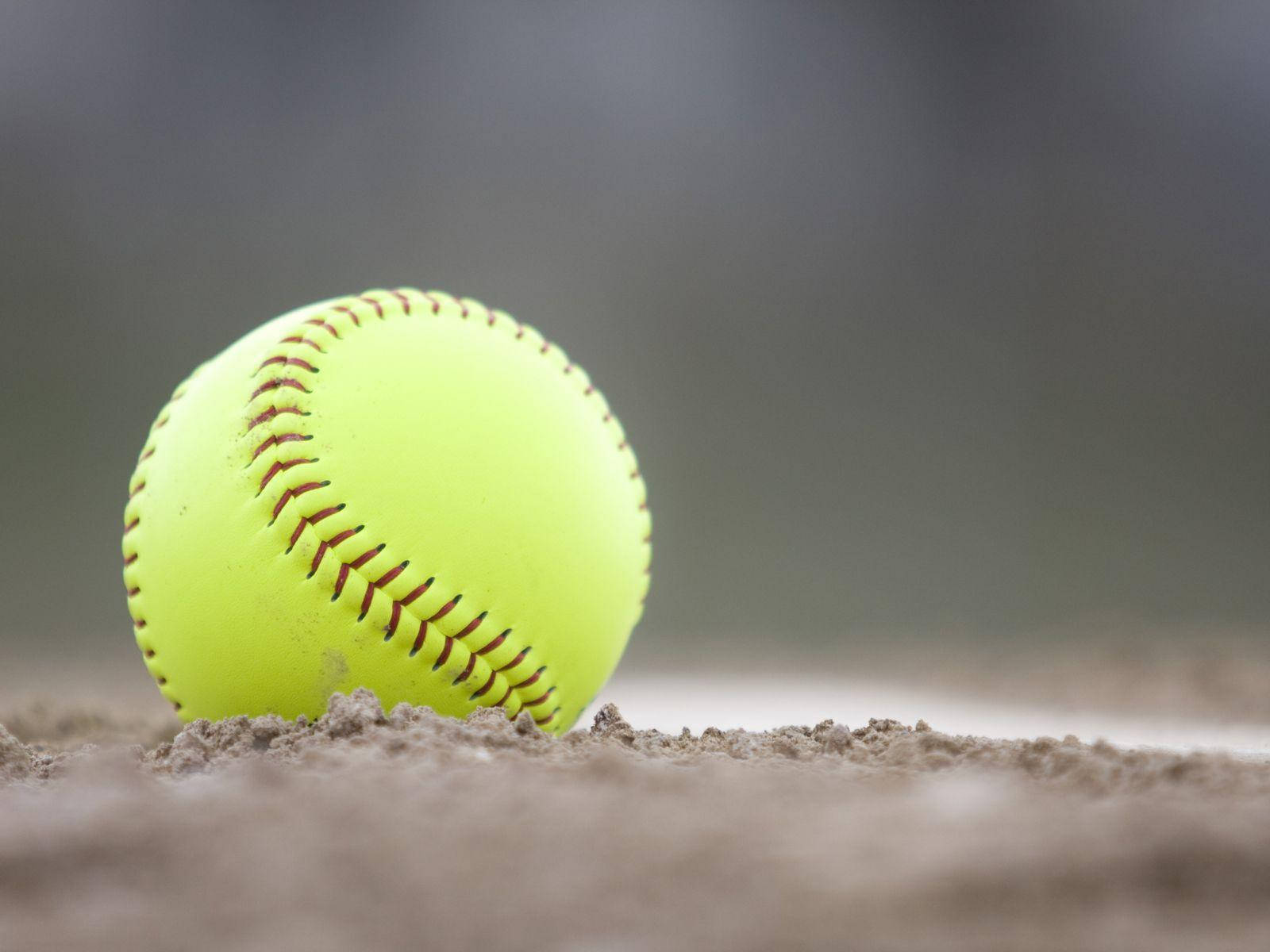 softball, bright yellow, gritty brown dirt, HD Desktop Wallpaper
