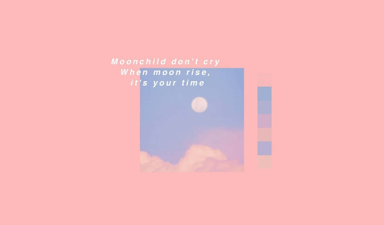 Soft Girl Aesthetic, pastel sky, full moon, HD Desktop Wallpaper