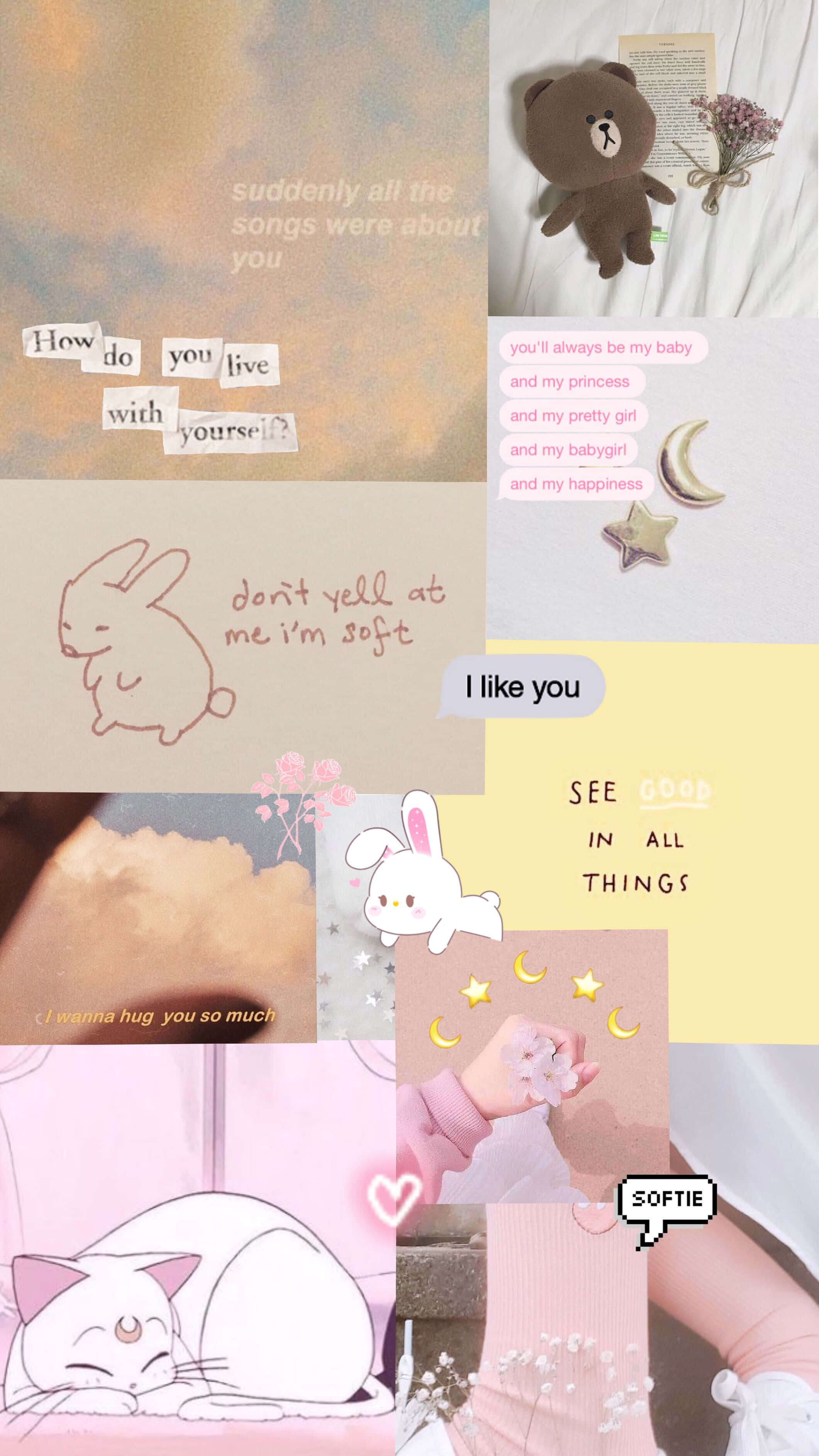 Soft Girl Aesthetic, pastel, cozy, 2K Phone Wallpaper