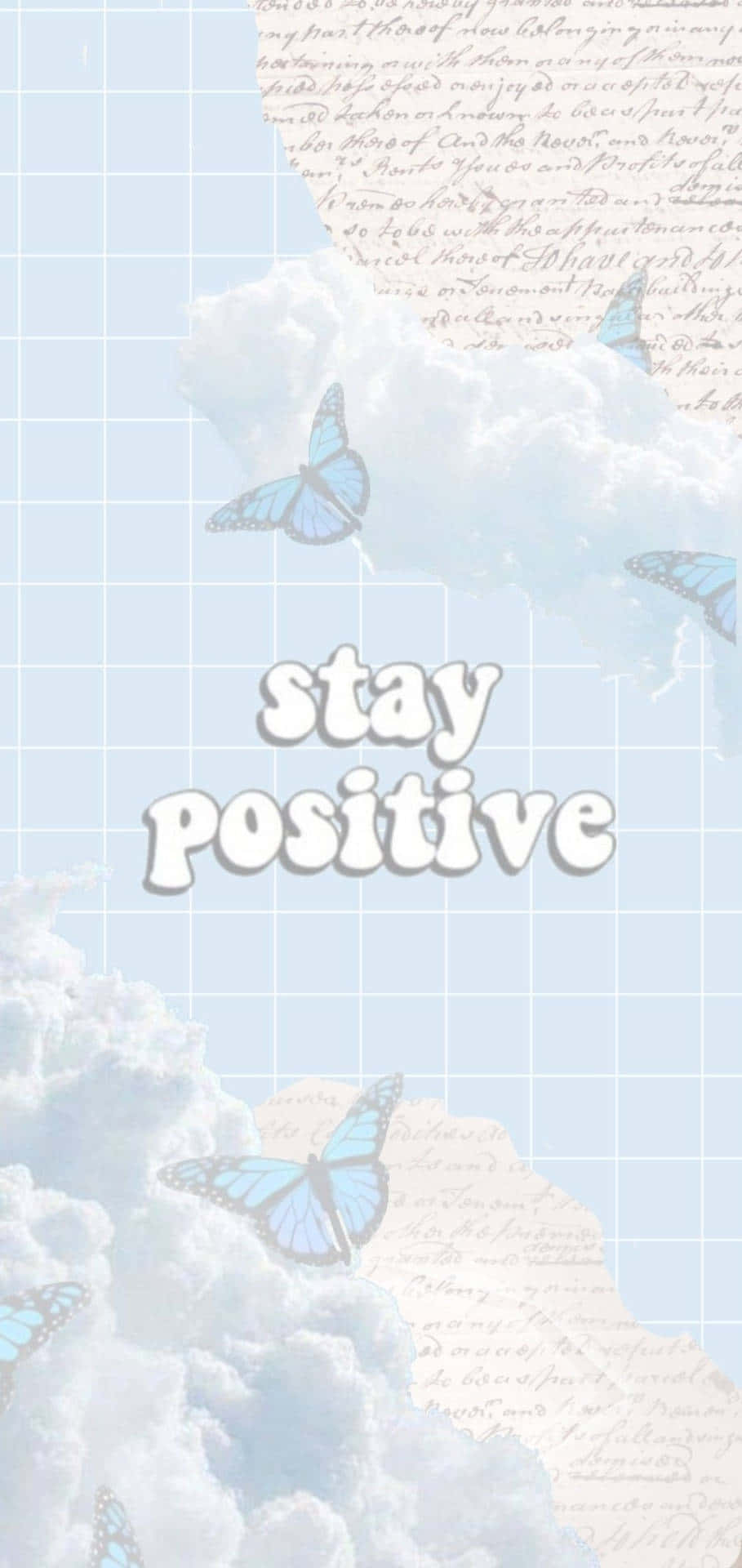 Softie Aesthetic, soft blue butterflies, fluffy clouds, Full HD Phone Wallpaper
