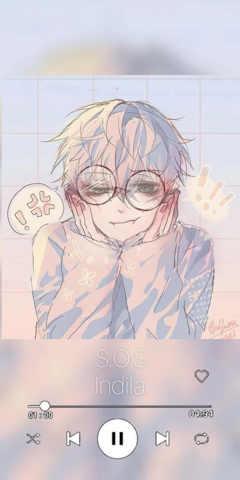 Softie Aesthetic, anime boy, glasses, HD Phone Wallpaper