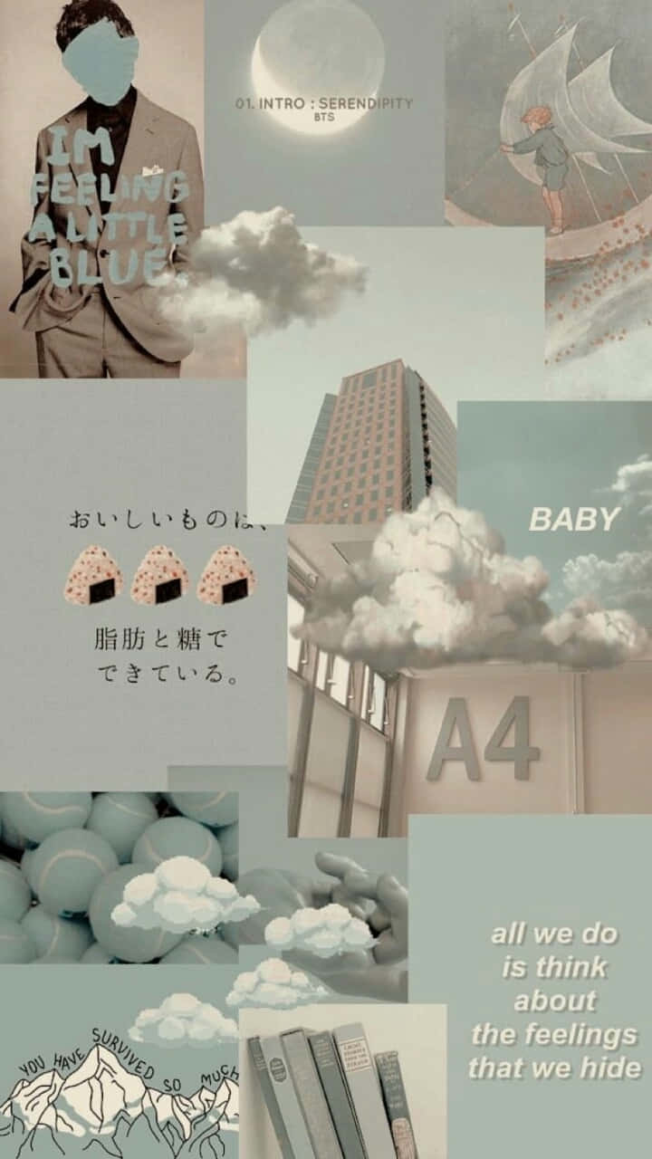 Softie Aesthetic, pastel collage, clouds, HD Phone Wallpaper
