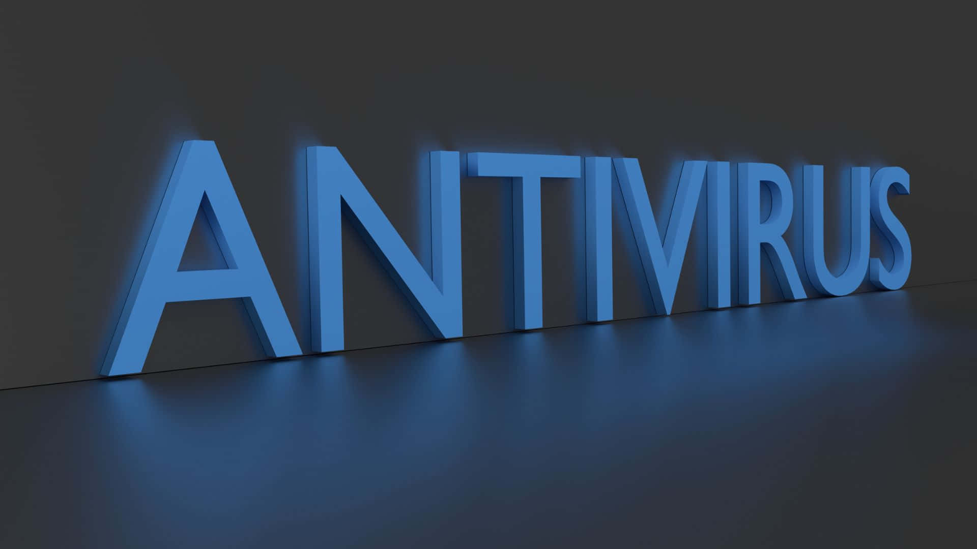 Antivirus, blue font, 3D letters, Full HD Desktop Wallpaper