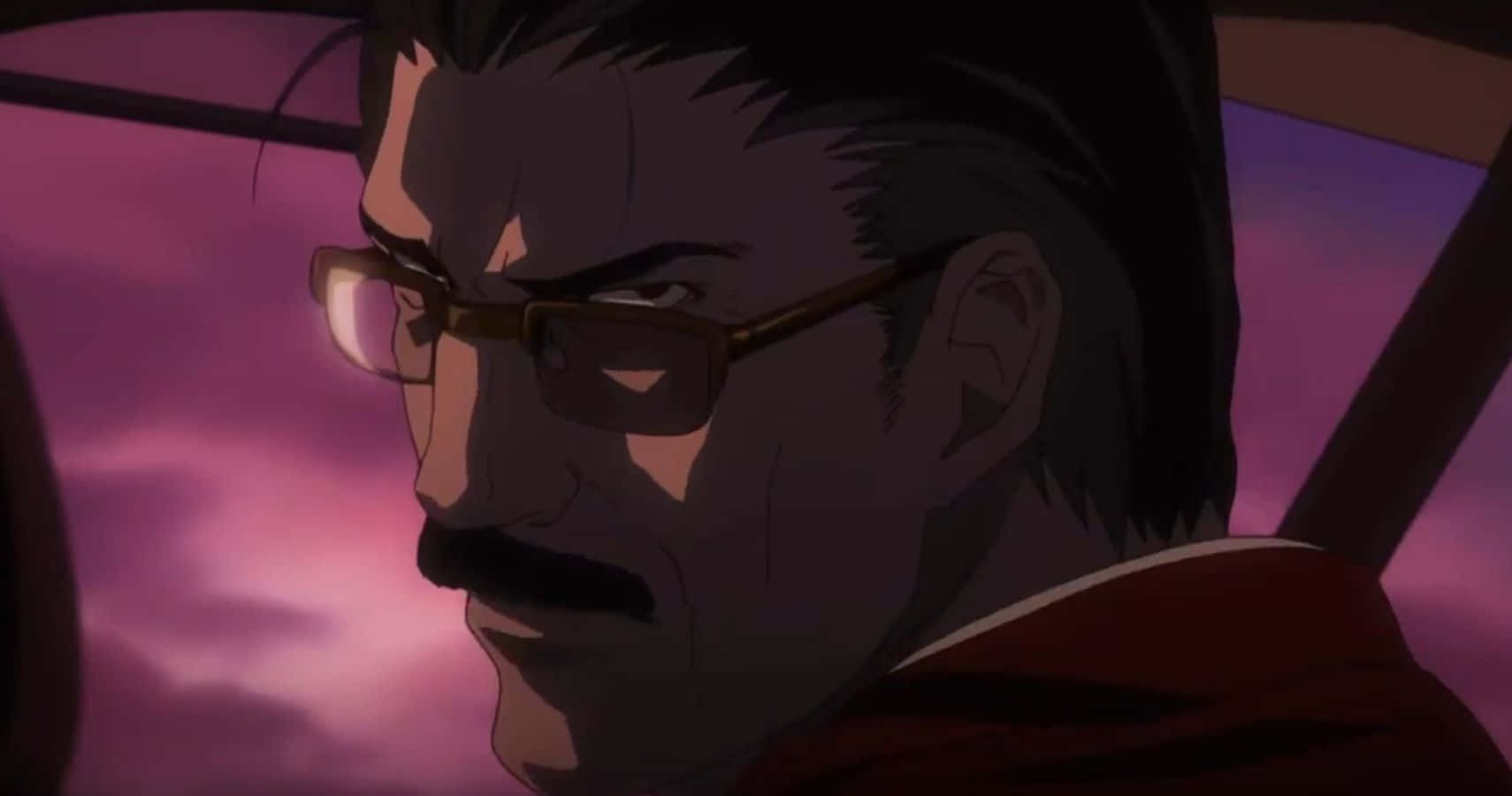 Soichiro Yagami, purple twilight sky, glasses, HD Desktop Wallpaper