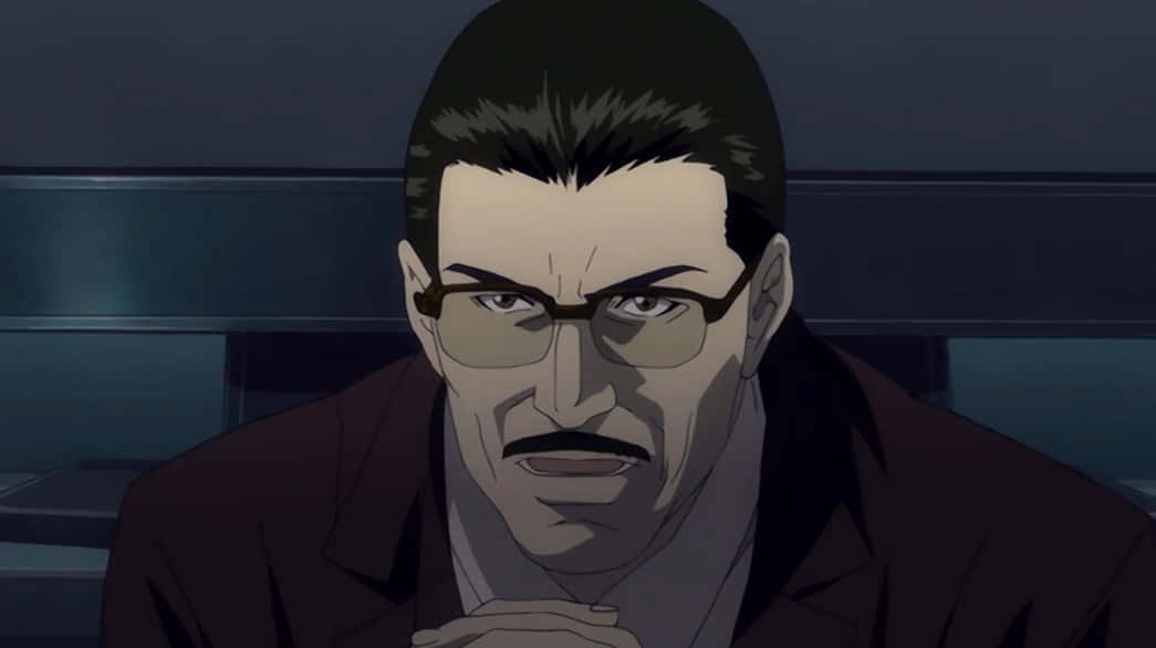 Soichiro Yagami, glasses, mustache, SD Desktop Wallpaper