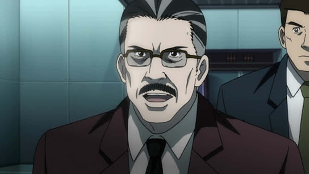 Soichiro Yagami, maroon suit, glasses, SD Desktop Wallpaper
