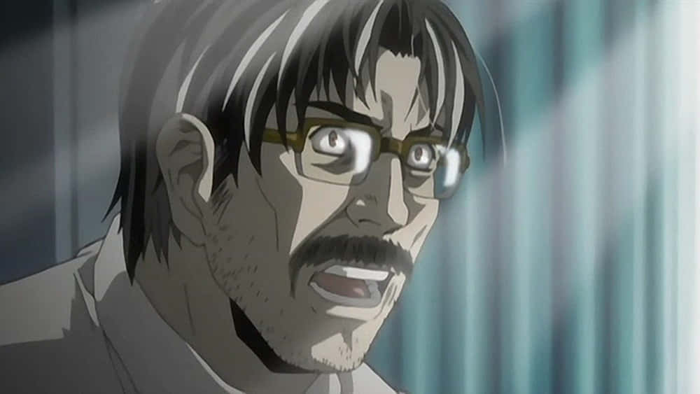 Soichiro Yagami, glasses, mustache, SD Desktop Wallpaper
