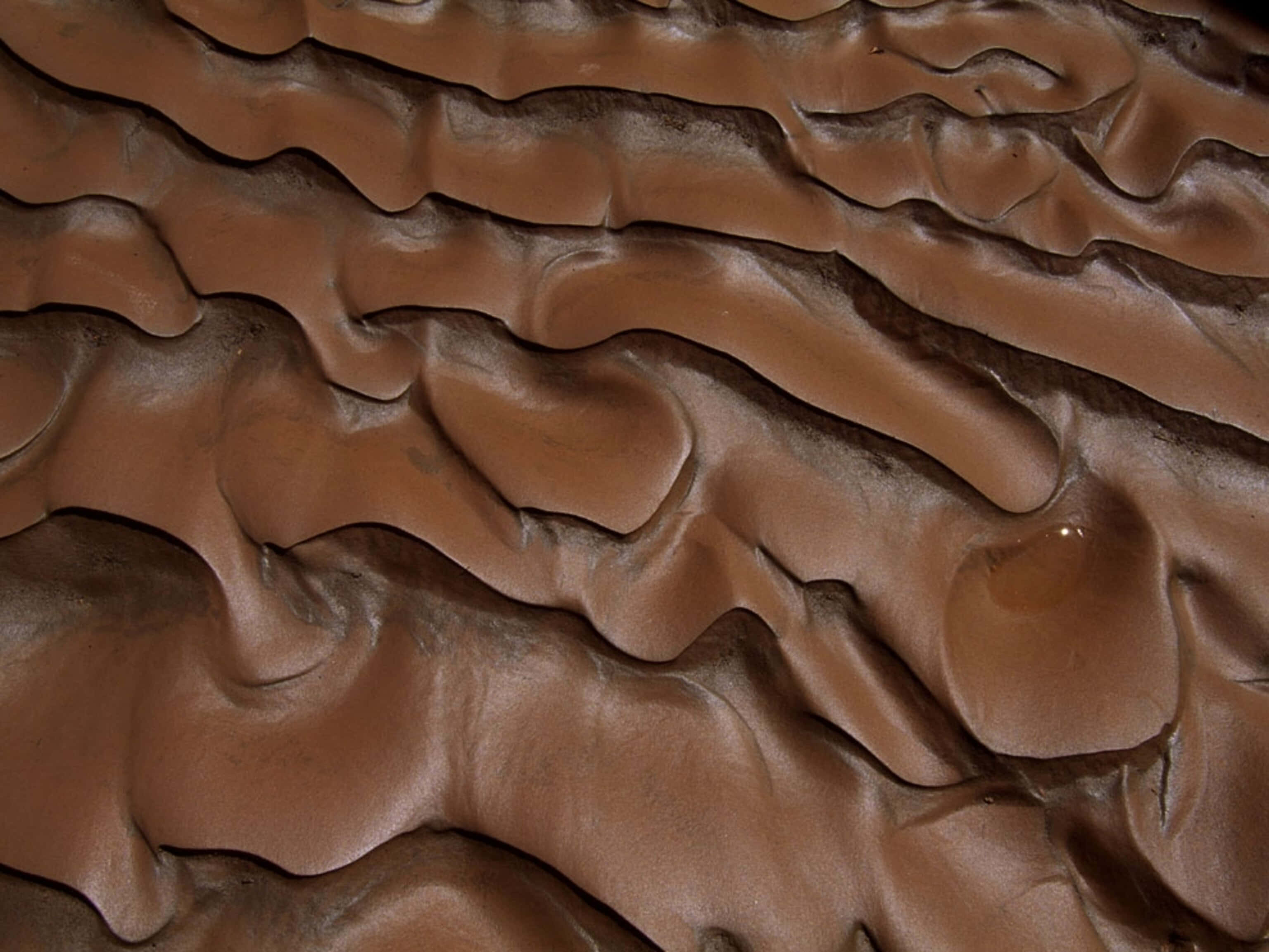 landscape mud soil pattern, rich brown, wavy textured bark, 2K Desktop Wallpaper