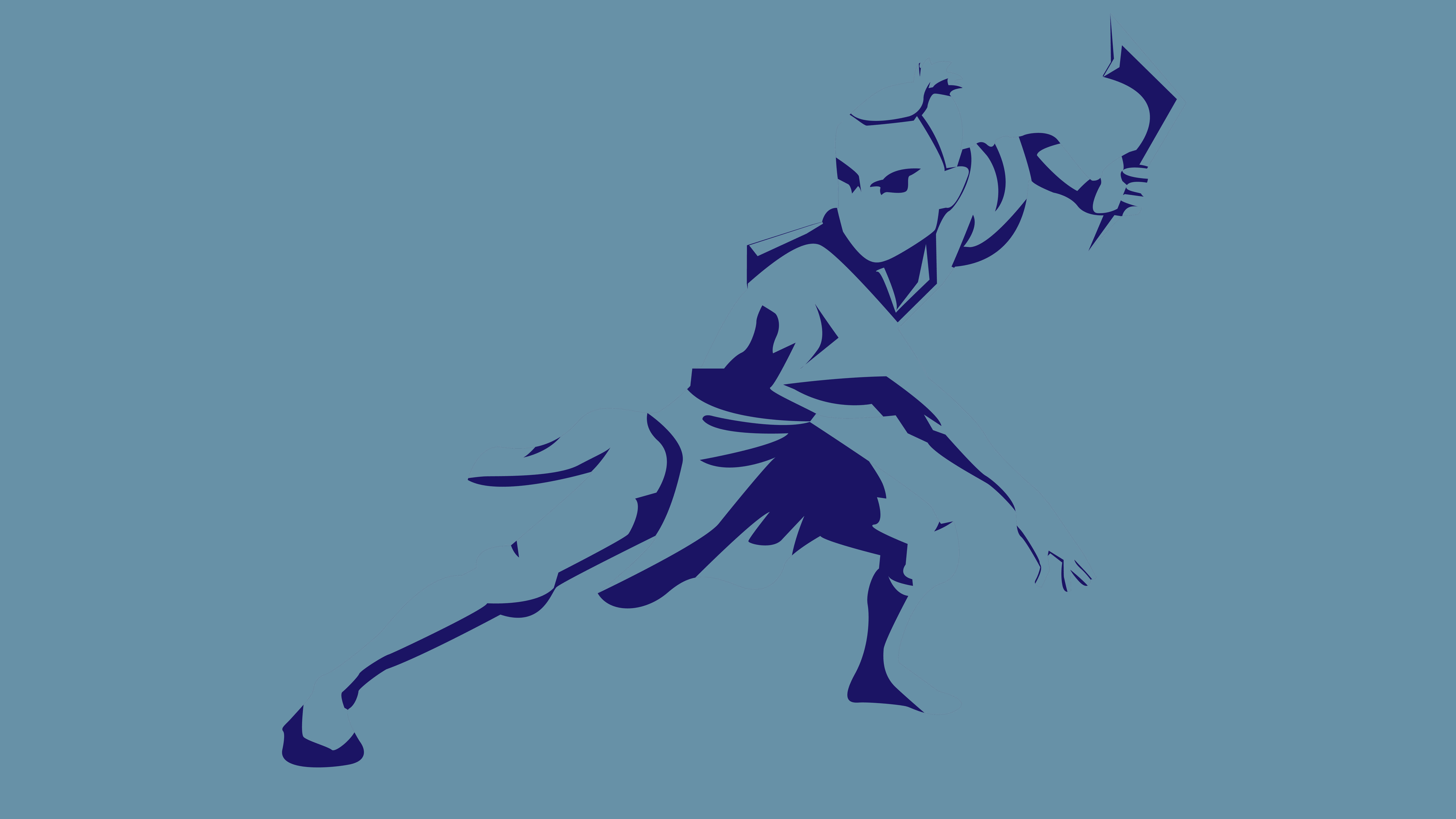 Sokka, blue outline, warrior, 8K Desktop Wallpaper