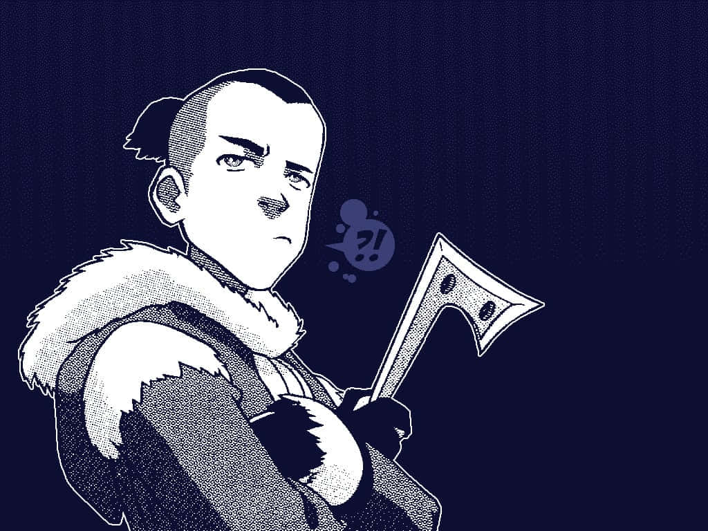 Sokka, anime warrior, fur-trimmed armor, SD Desktop Wallpaper