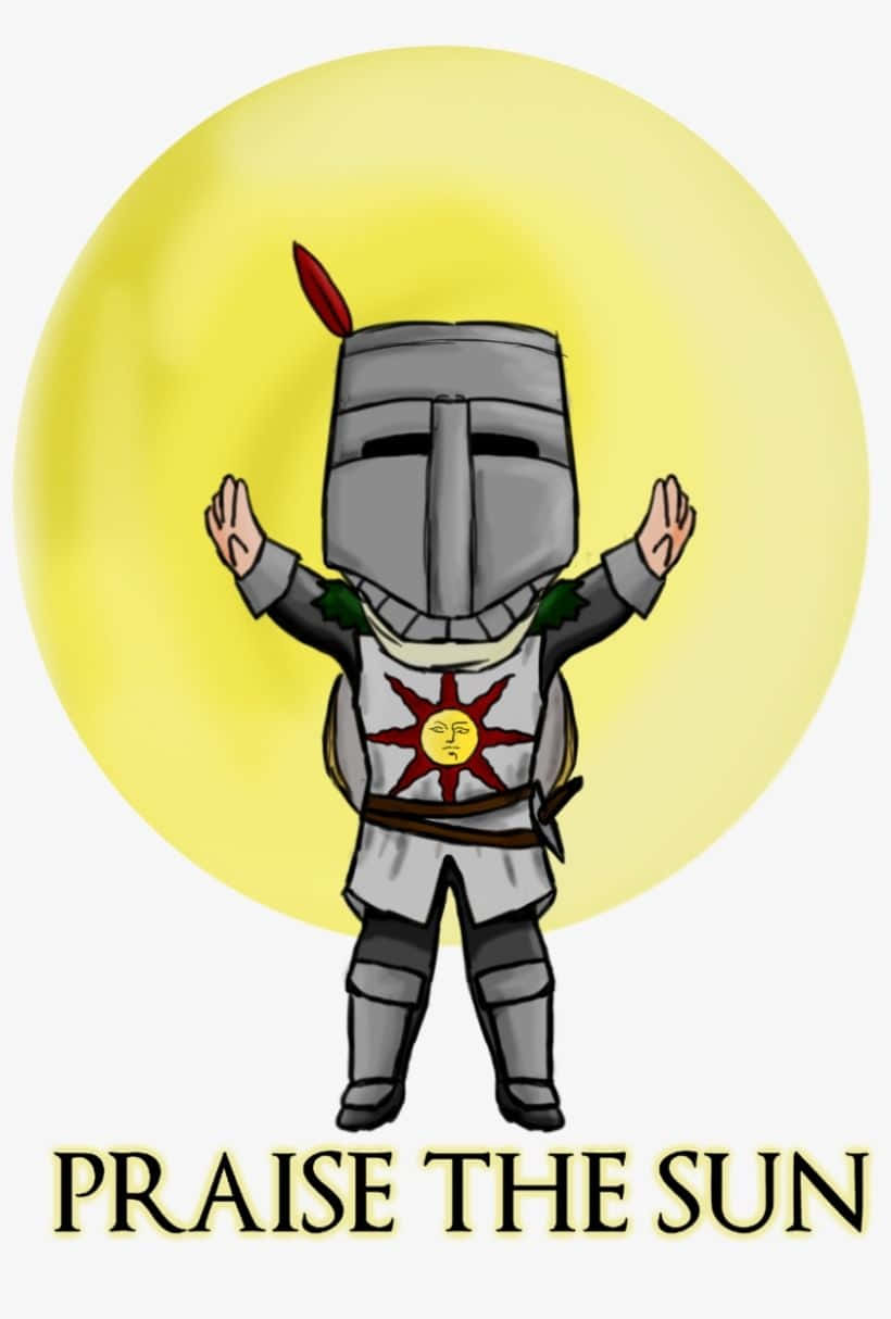 Solaire of Astora, silver armor, sun emblem, SD Phone Wallpaper