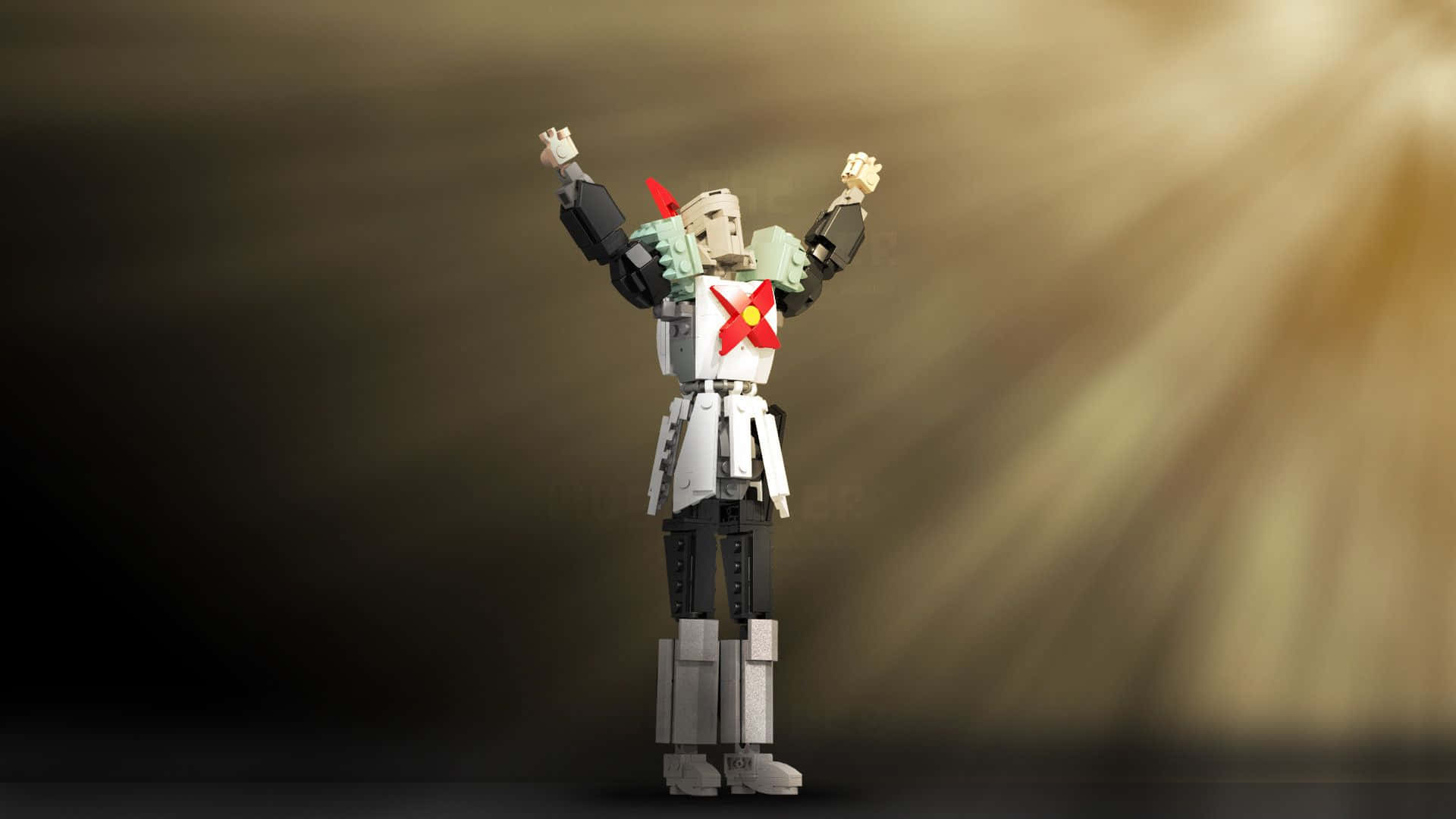 Solaire of Astora, golden backlight, radiant sunbeams, Full HD Desktop Wallpaper