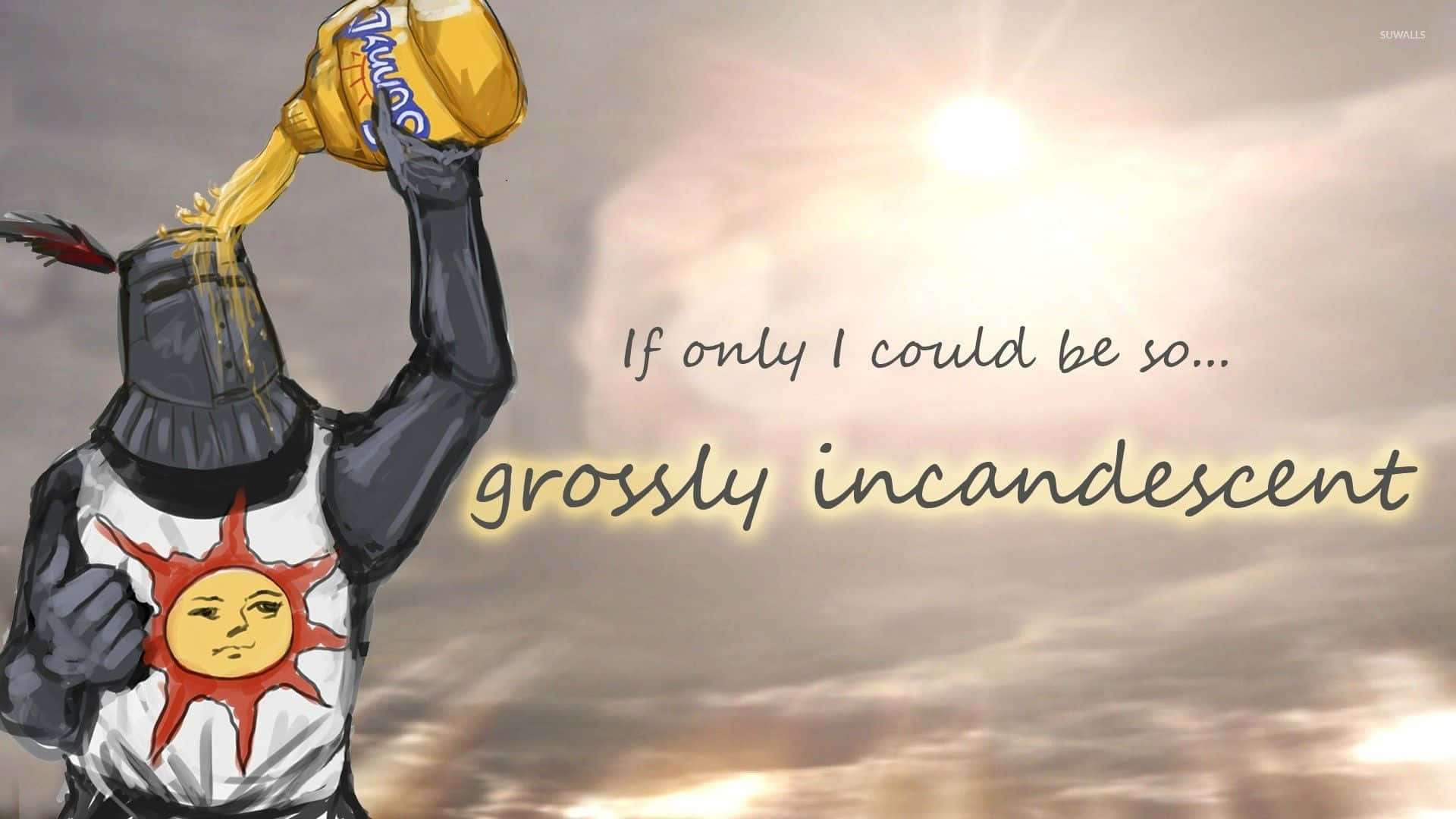 Solaire of Astora, sun-emblazoned tunic, mustard, Full HD Desktop Wallpaper
