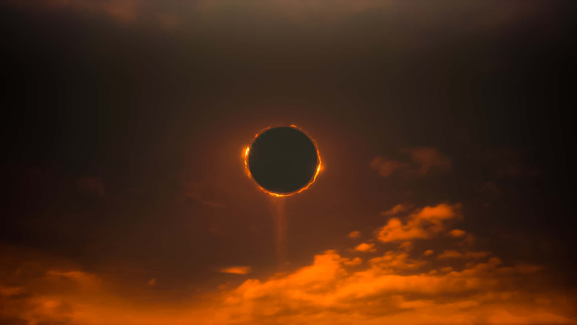 solar eclipse, glowing corona, darkened sun, Full HD Desktop Wallpaper