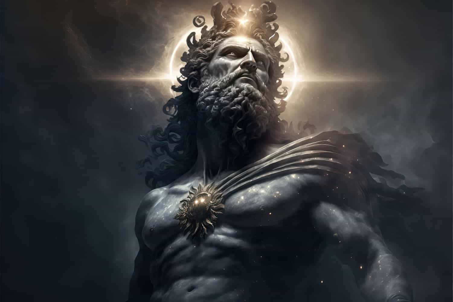 majestic greek god, radiant halo, sunburst chest pendant, HD Desktop Wallpaper