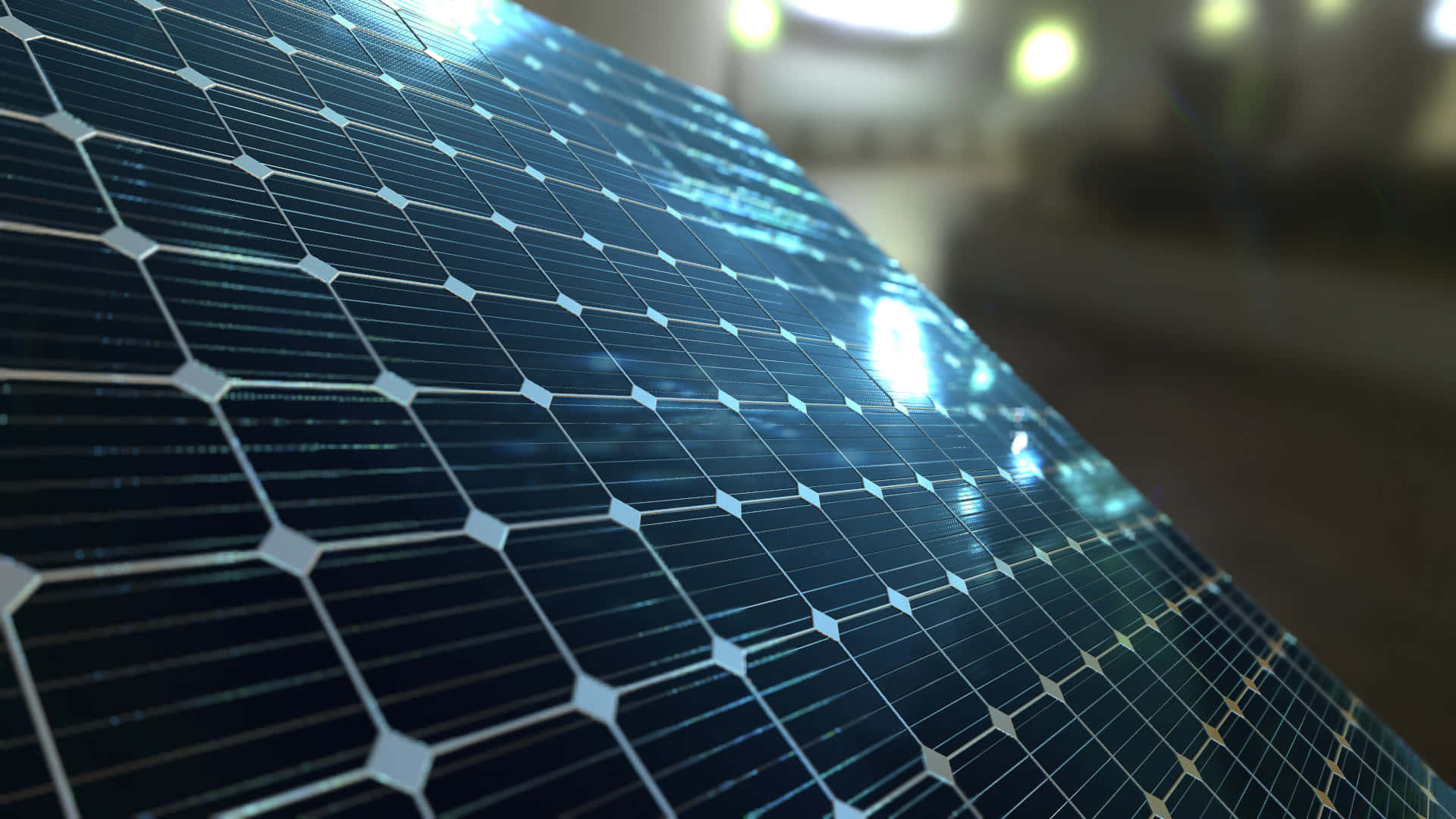solar panel, reflective blue cells, silver grid lines, Full HD Desktop Wallpaper