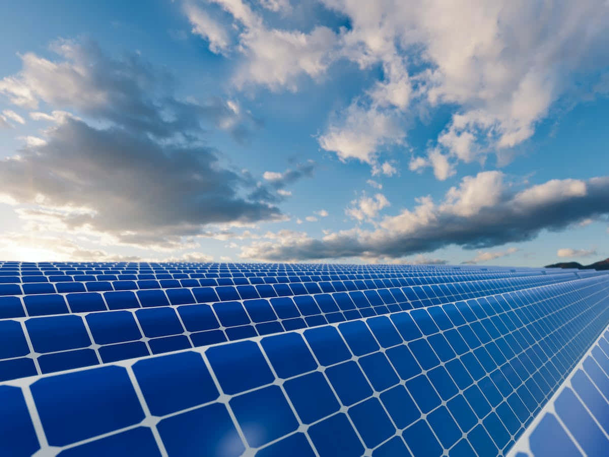 photovoltaic system, rows of solar panels, blue solar panels, SD Desktop Wallpaper