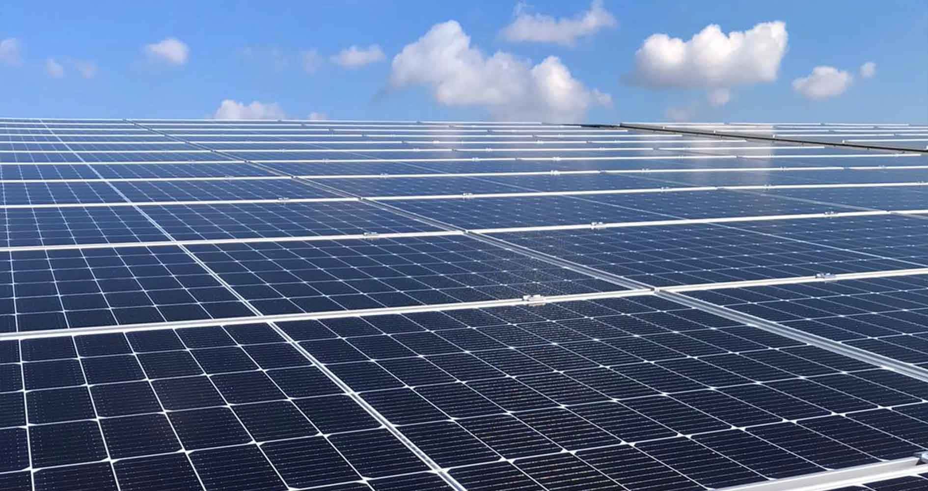 photovoltaic blue solar panels, dark blue solar panels, bright blue sky, HD Desktop Wallpaper